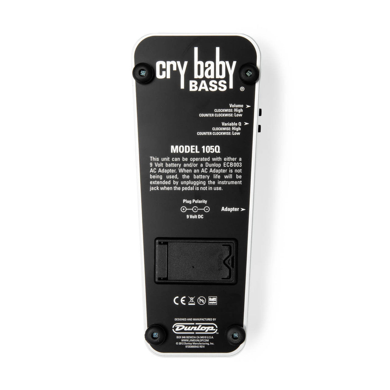 Dunlop 105Q Crybaby Bass Wah Bass Pedal