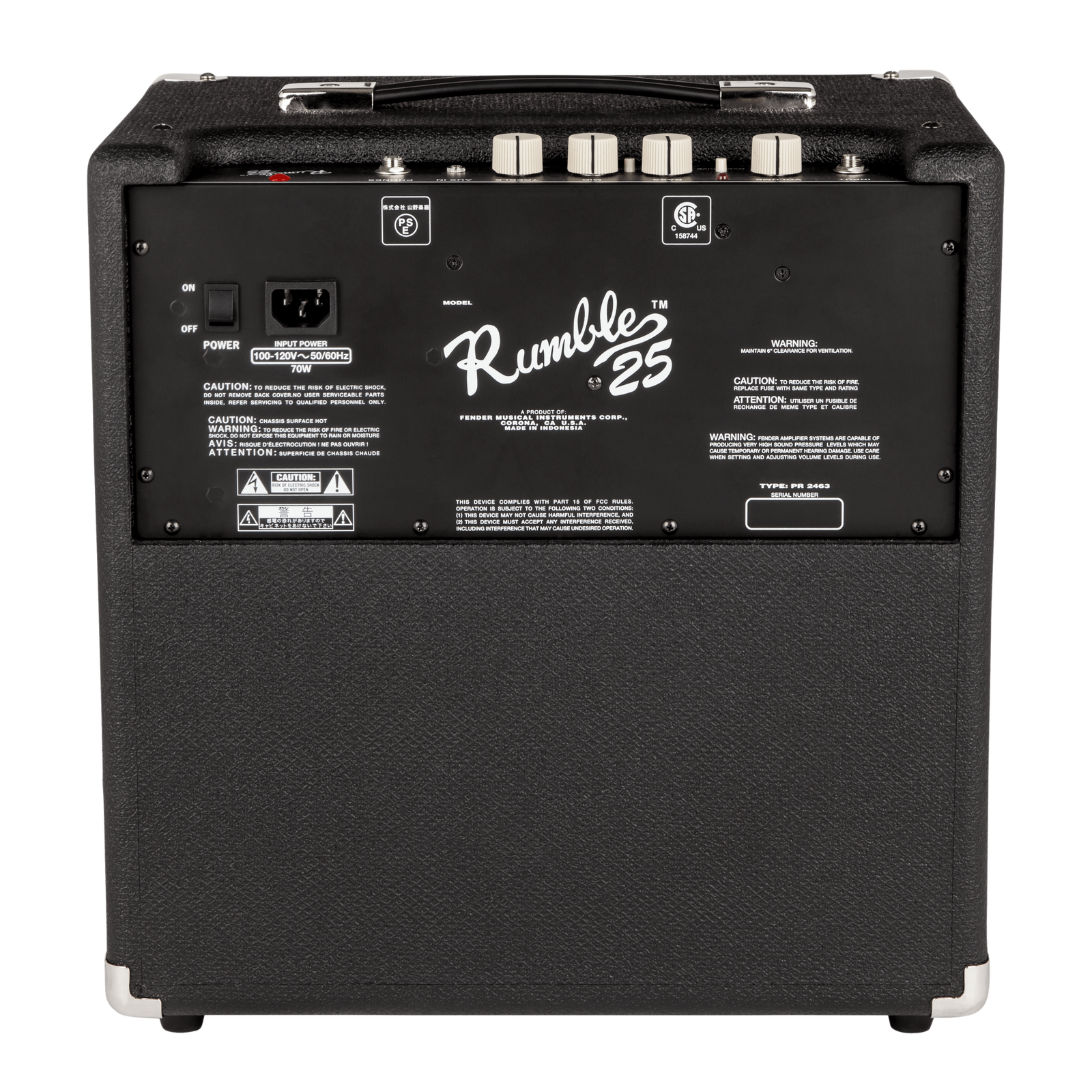 Fender Rumble 25 Watt Bass Combo Amplifier
