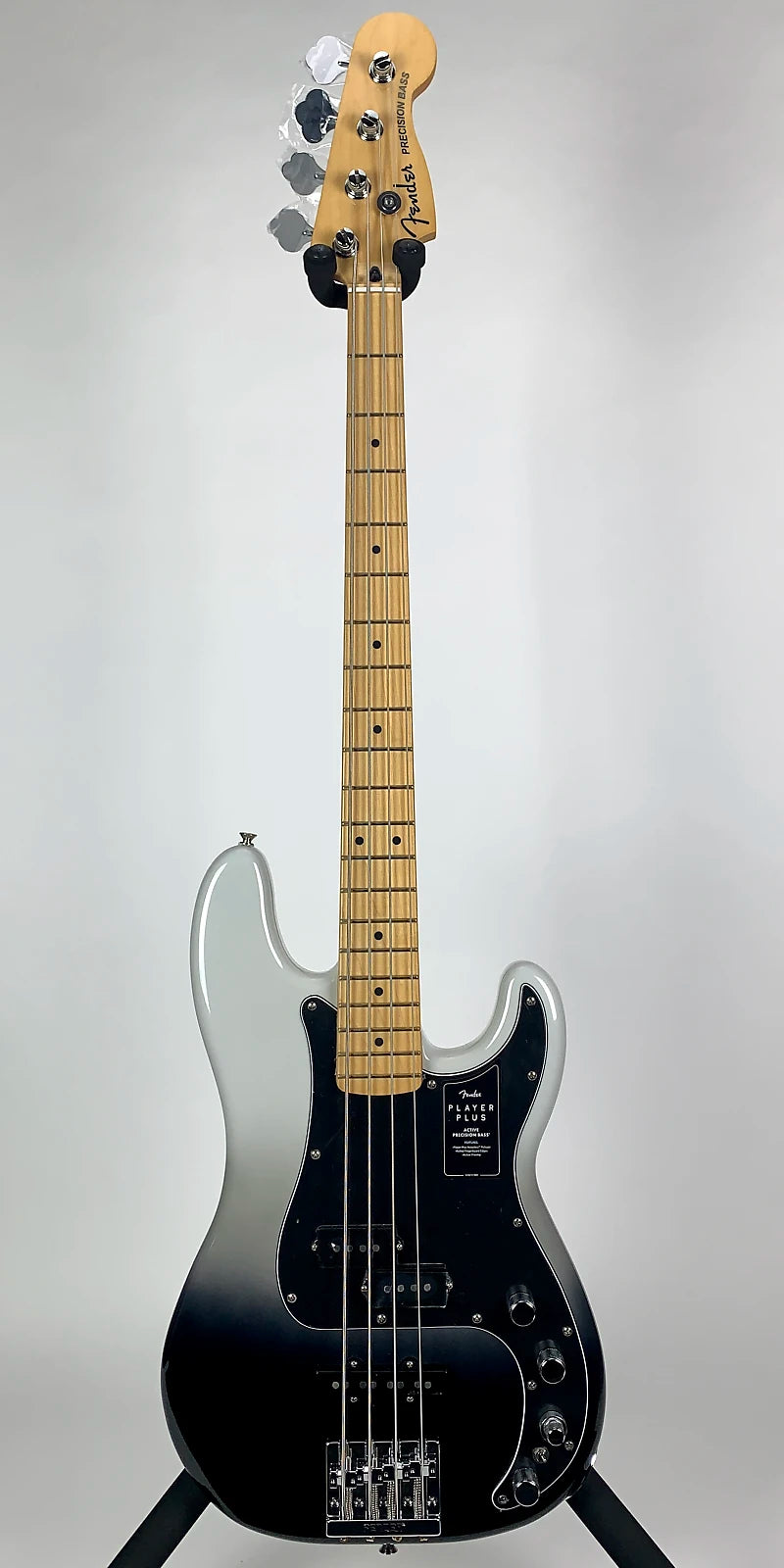 USED Fender Player Plus Precision Bass with Maple Fingerboard - Silver Smoke