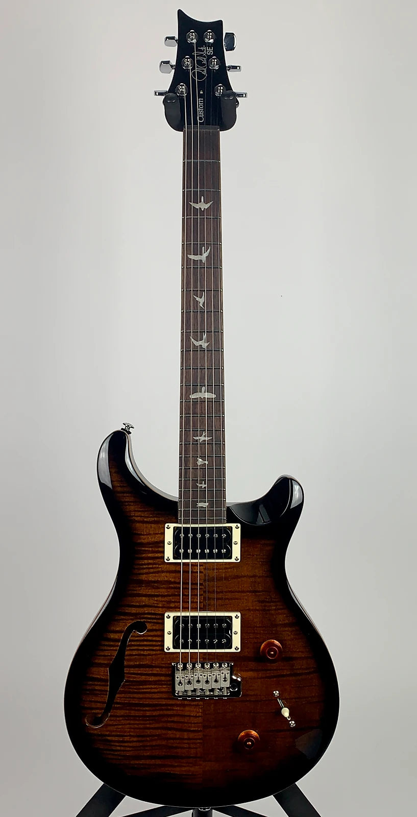 PRS SE Custom 22 Semi-Hollow Black Gold Burst