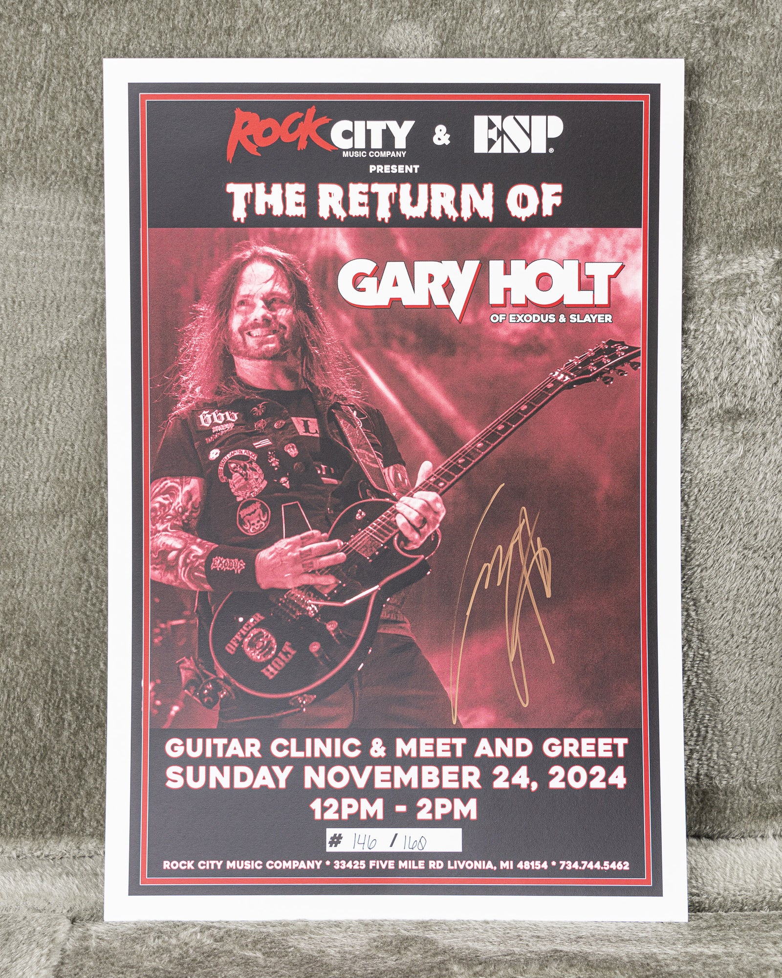 ESP LTD Gary Holt GH-SV Electric Guitar- Signed by Gary Holt + Bonus Items