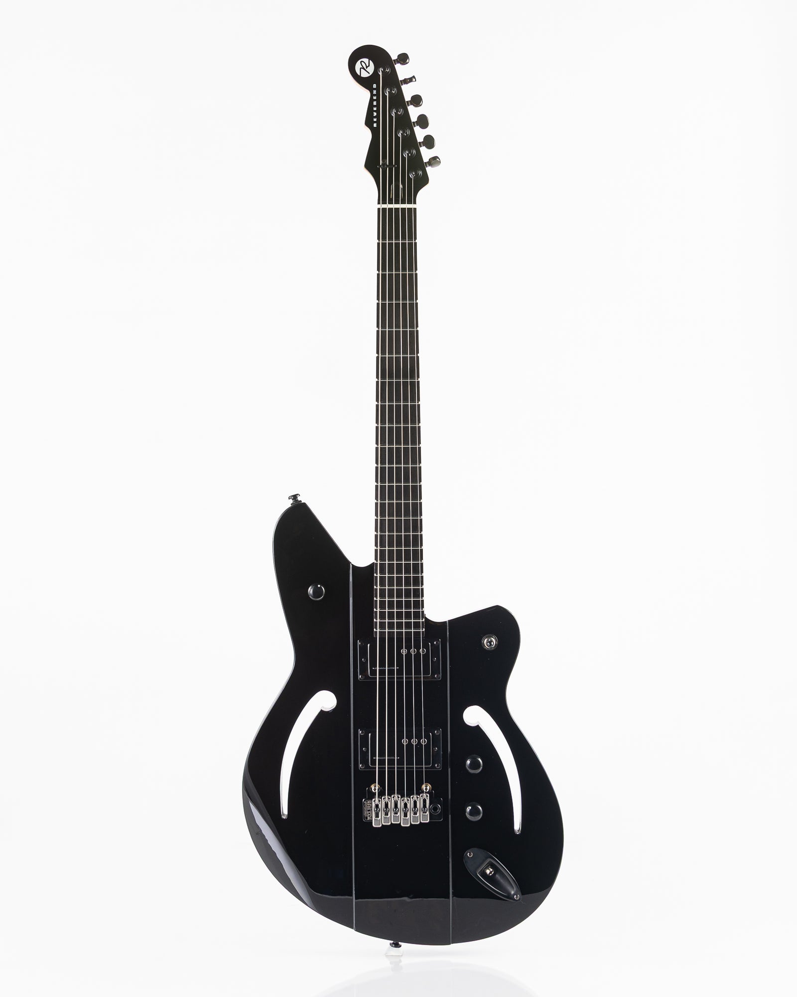 B-Stock Reverend Bolt-On Series Airsonic W Blackout Edition Electric Guitar - Midnight Black