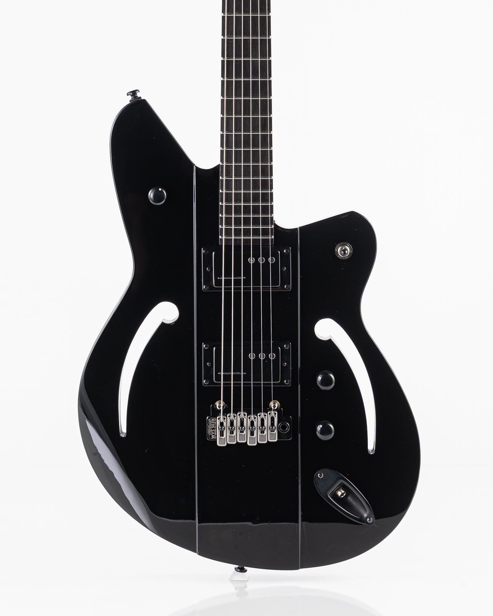 B-Stock Reverend Bolt-On Series Airsonic W Blackout Edition Electric Guitar - Midnight Black