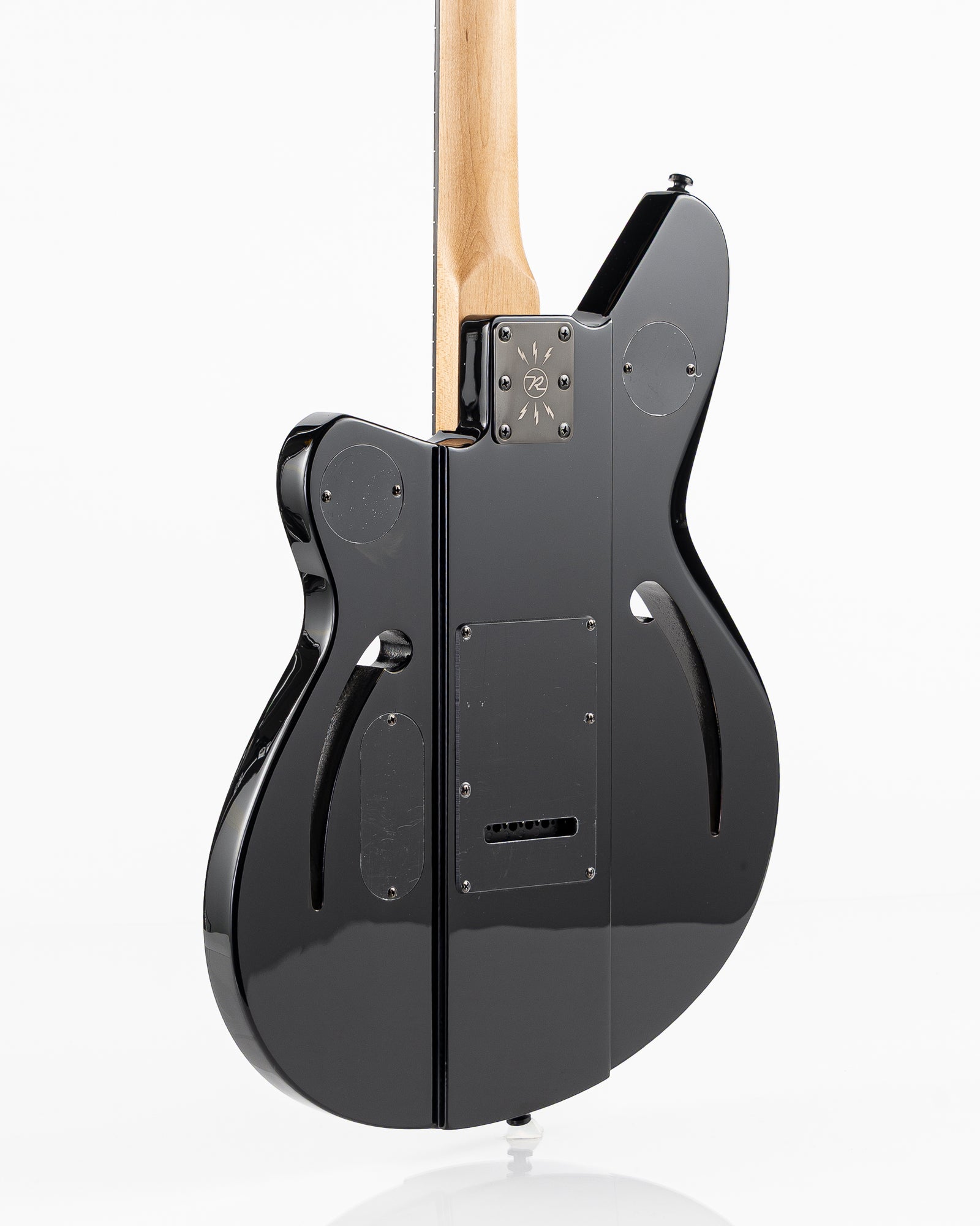 B-Stock Reverend Bolt-On Series Airsonic W Blackout Edition Electric Guitar - Midnight Black