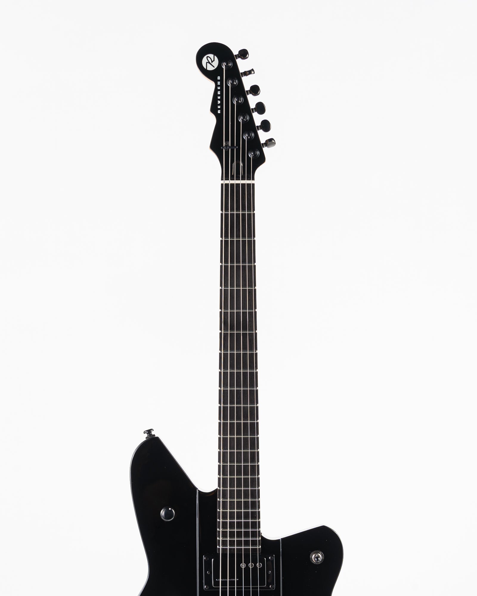 B-Stock Reverend Bolt-On Series Airsonic W Blackout Edition Electric Guitar - Midnight Black
