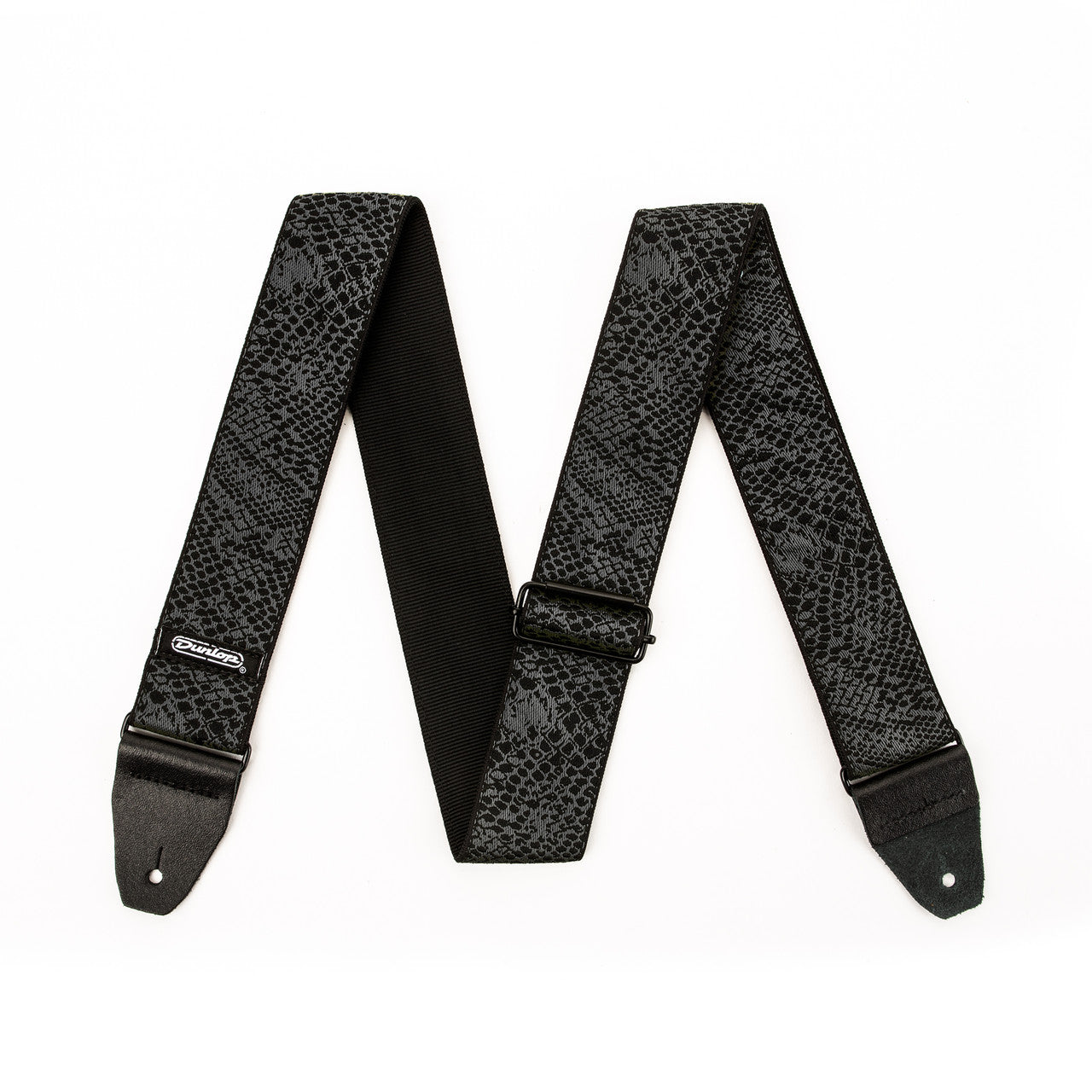 Dunlop D6732 Jacquard Guitar Strap/Bass Strap - Black Serpentine