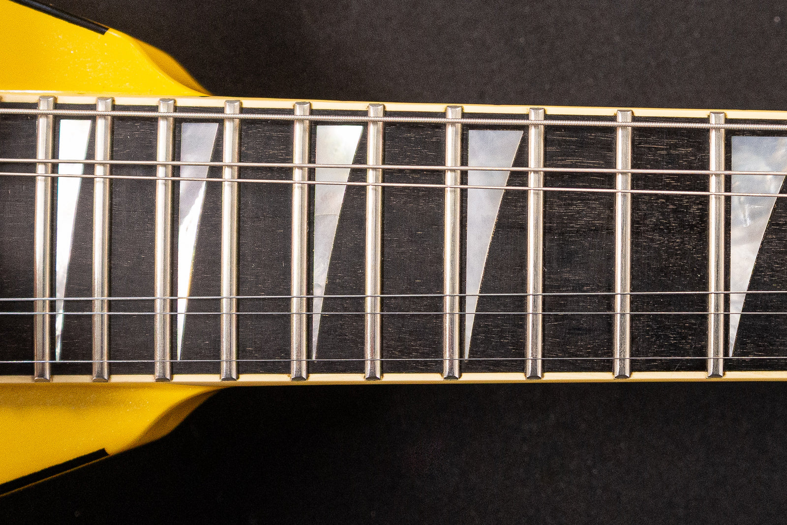 USED 1990 Jackson Professional Series Pro RR1 Randy Rhoads V Electric Guitar - Nuclear Yellow