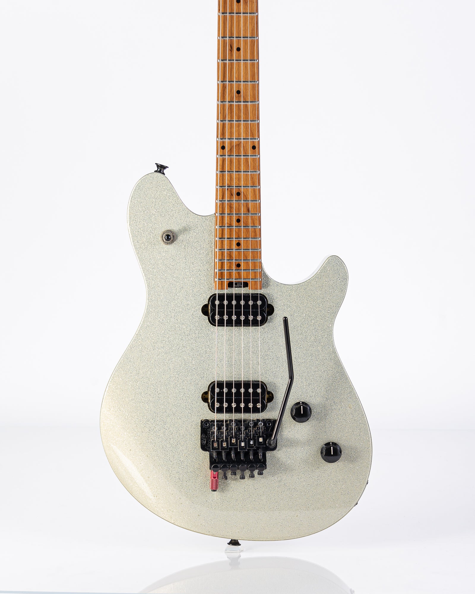 USED EVH Wolfgang Standard Silver Sparkle With D-Tuna and Hardshell Case