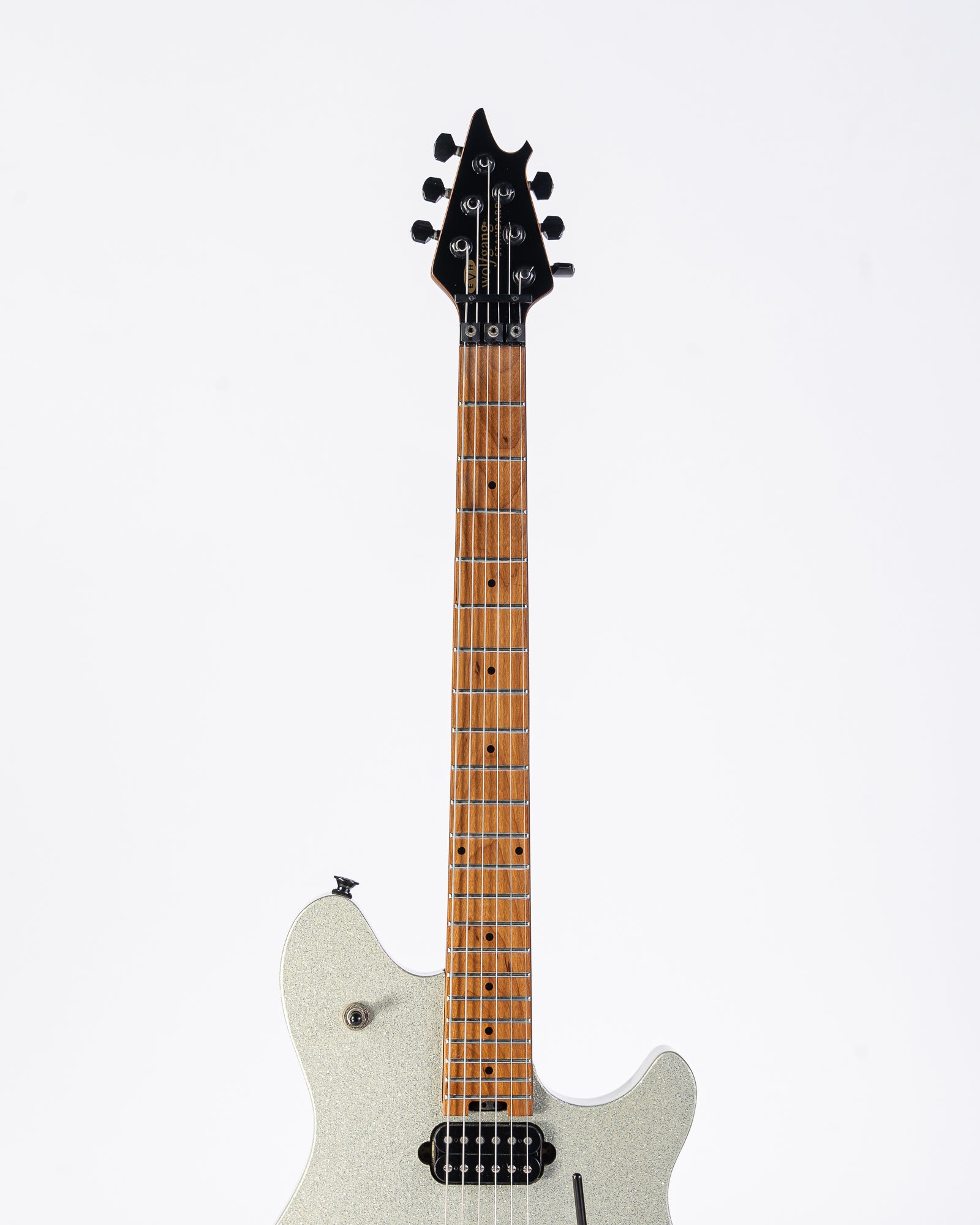 USED EVH Wolfgang Standard Silver Sparkle With D-Tuna and Hardshell Case