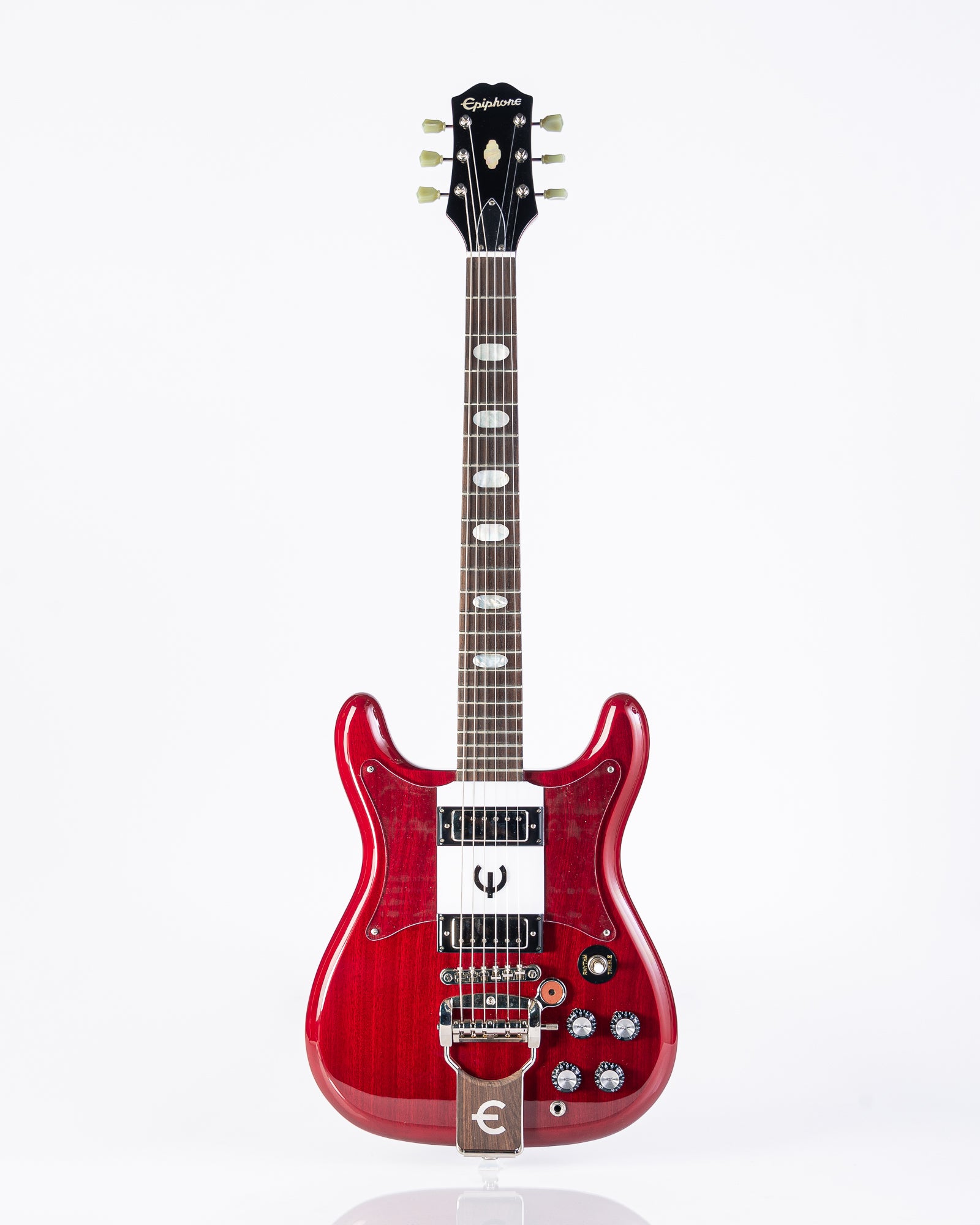 USED Epiphone 64' Reissue Crestwood Custom - Cherry with Hardshell Case