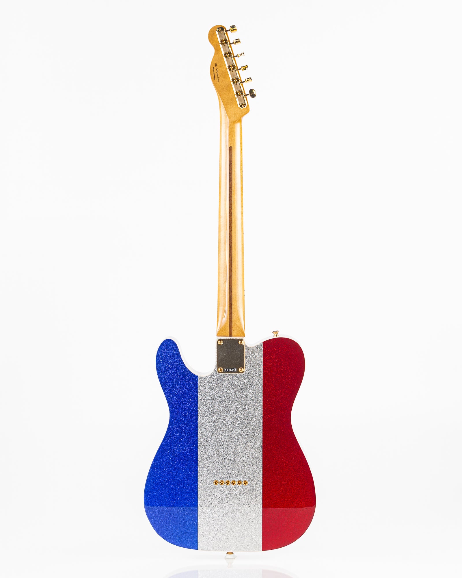 Fender Buck Owens Telecaster Electric Guitar - Red, Silver and Blue Sparkle