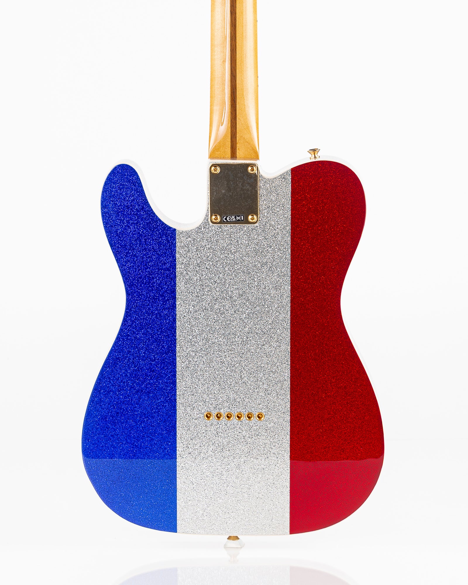 Fender Buck Owens Telecaster Electric Guitar - Red, Silver and Blue Sparkle