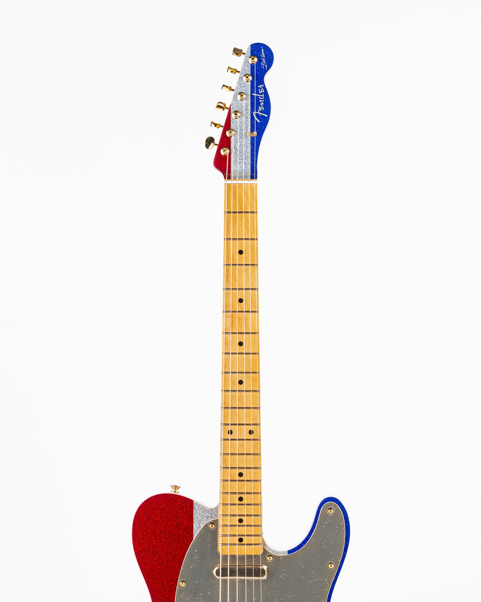 Fender Buck Owens Telecaster Electric Guitar - Red, Silver and Blue Sparkle