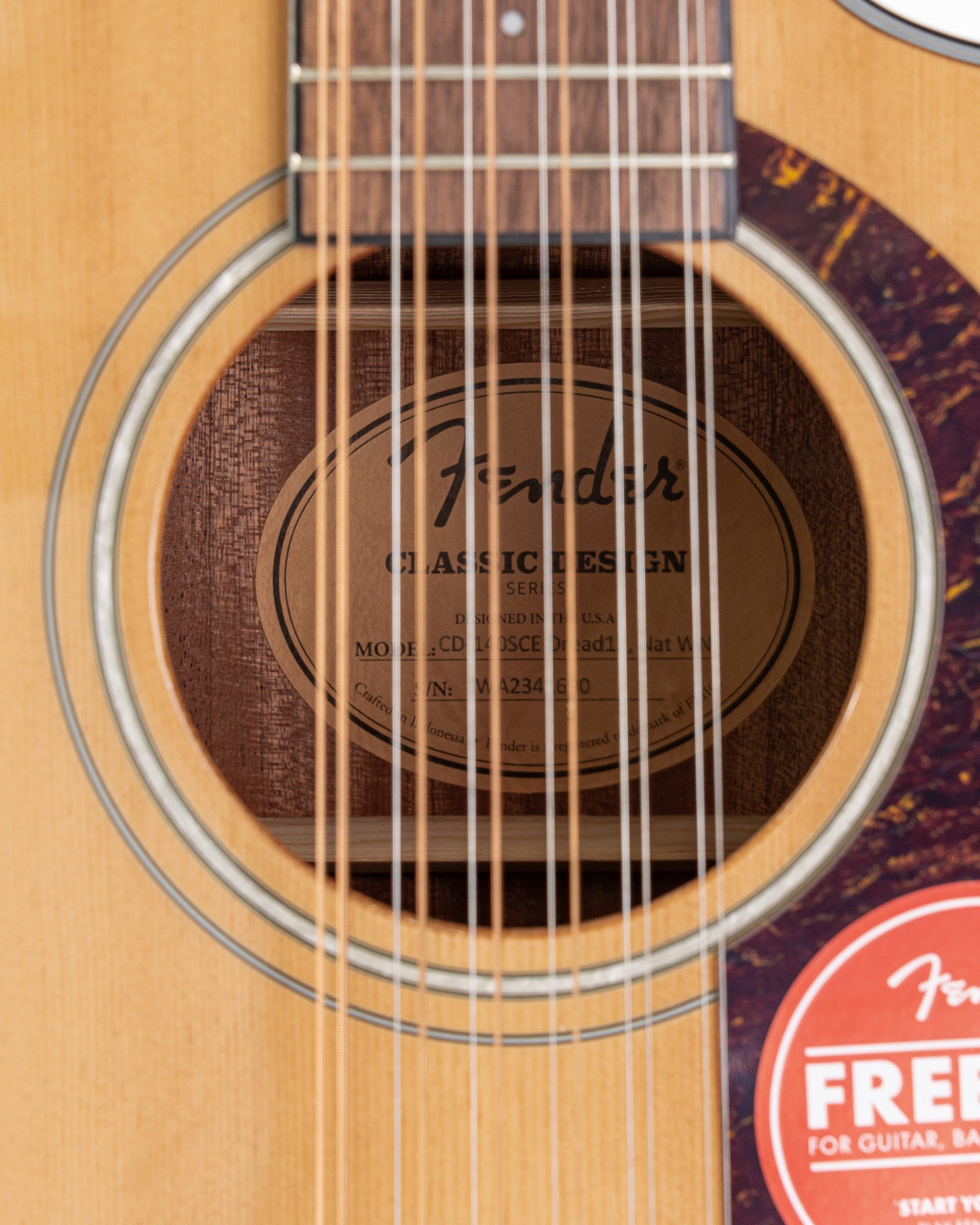 Fender CD-140SCE 12-String Acoustic Electric Guitar- Natural