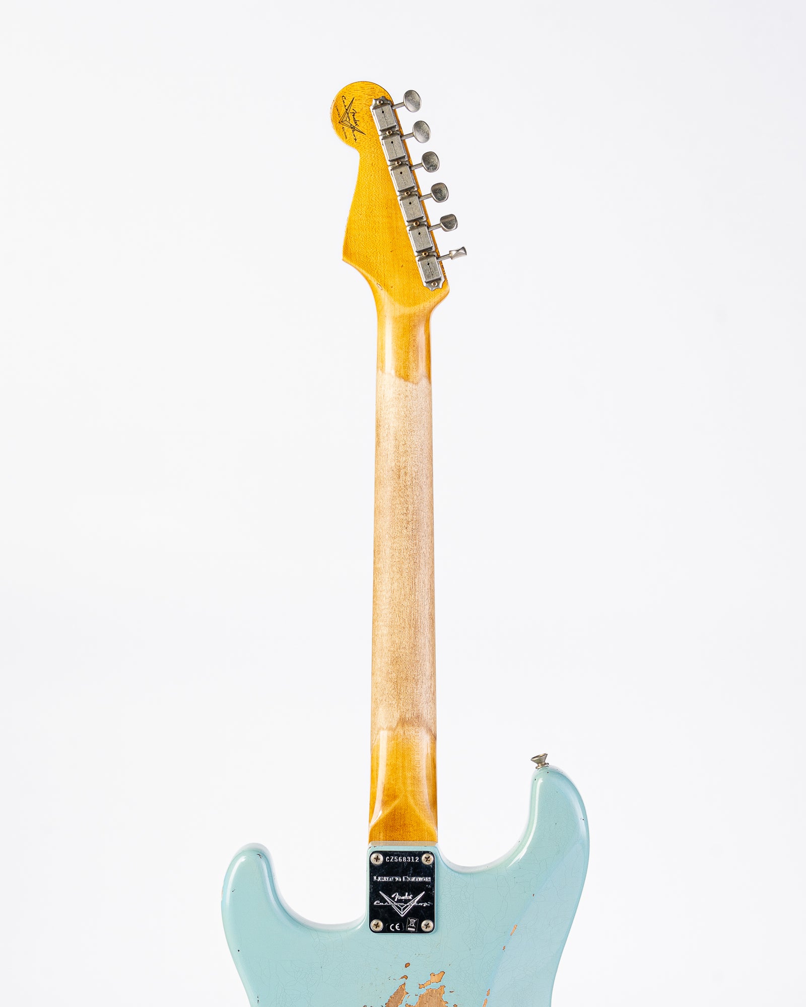 Fender Custom Shop 1963 Stratocaster Electric Guitar - Heavy Relic Faded Aged Sonic Blue