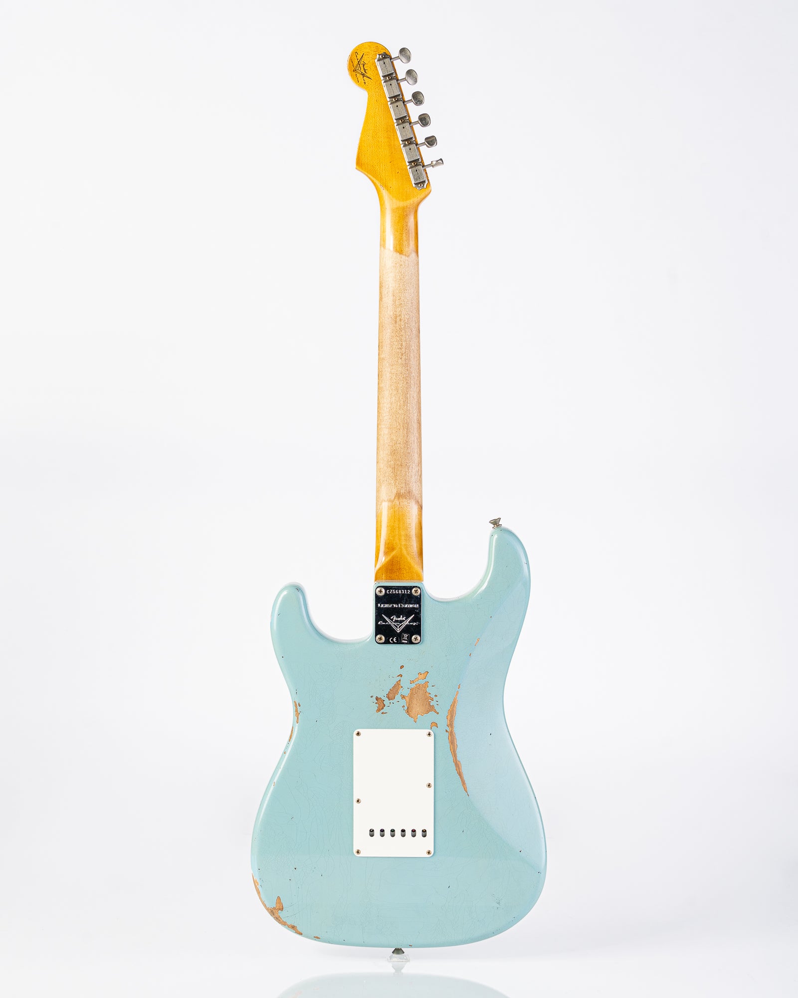 Fender Custom Shop 1963 Stratocaster Electric Guitar - Heavy Relic Faded Aged Sonic Blue