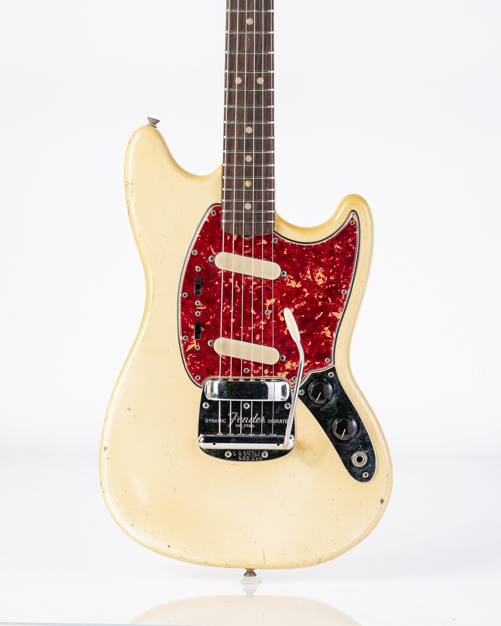 Vintage Fender Mustang 1965-1966 Electric Guitar- White with Original Hardshell Case