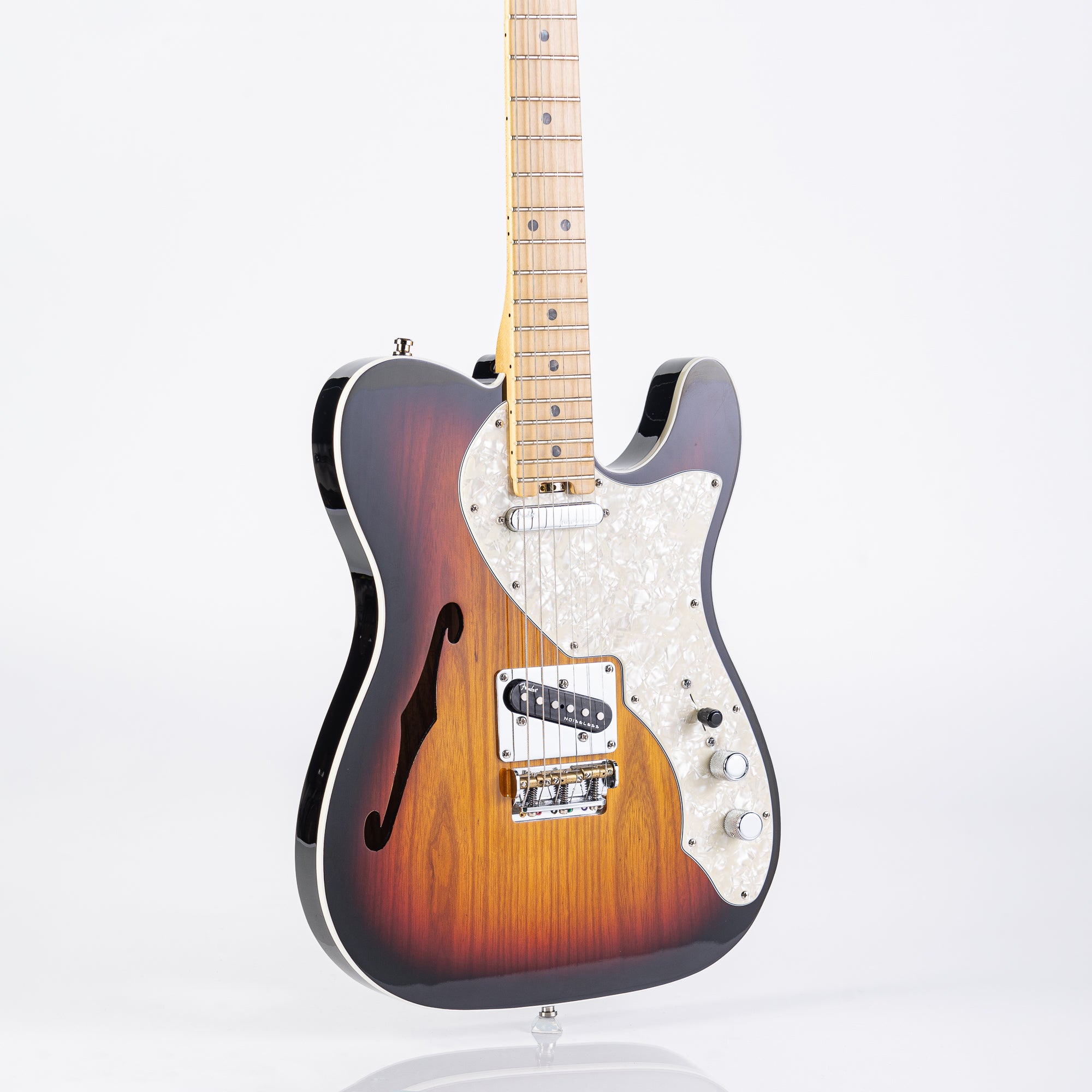 USED Fender American Elite Telecaster Thinline W/OHSC 3-Tone Sunburst