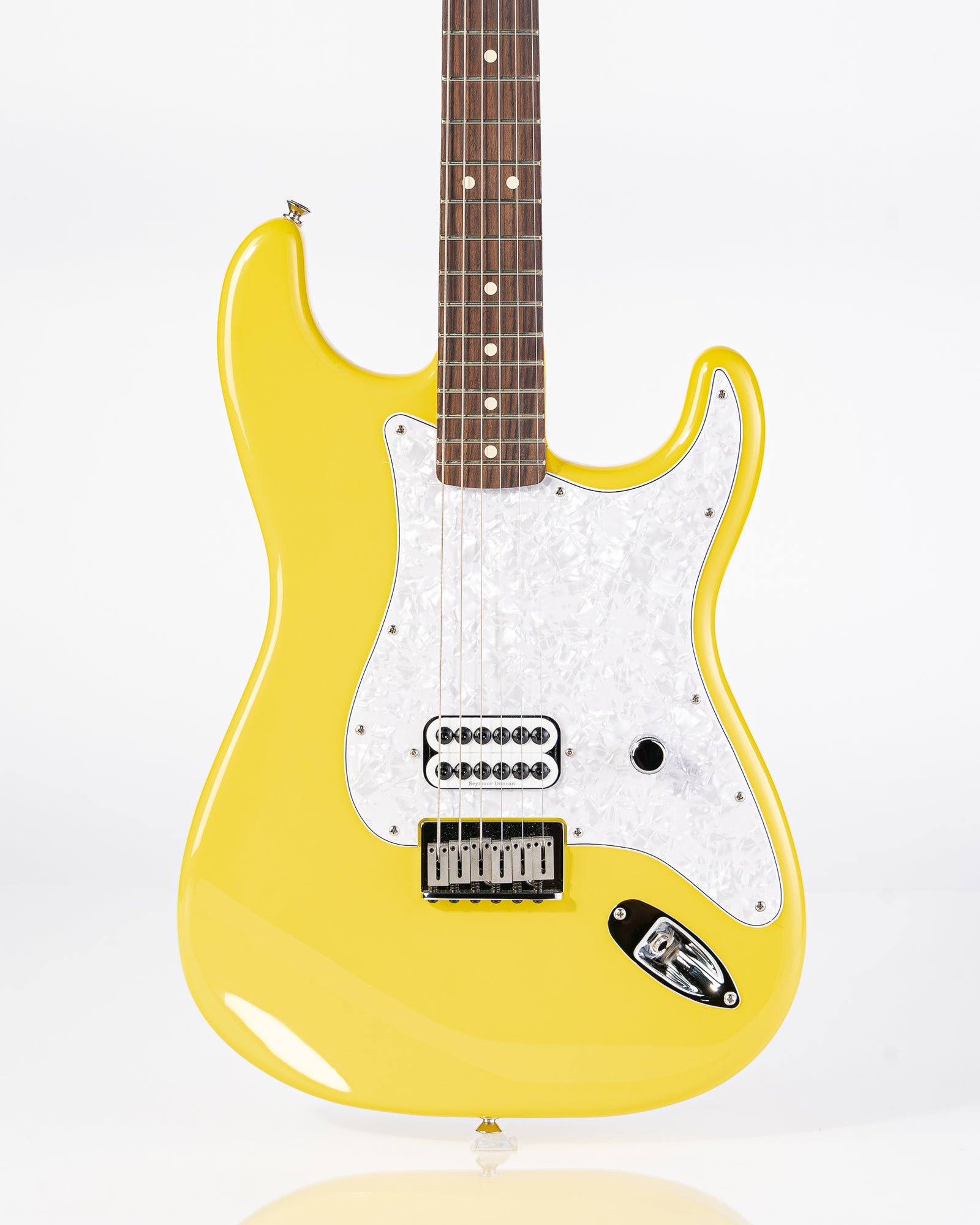 USED Fender Tom Delonge Signature Stratocaster Electric Guitar - Graffiti Yellow