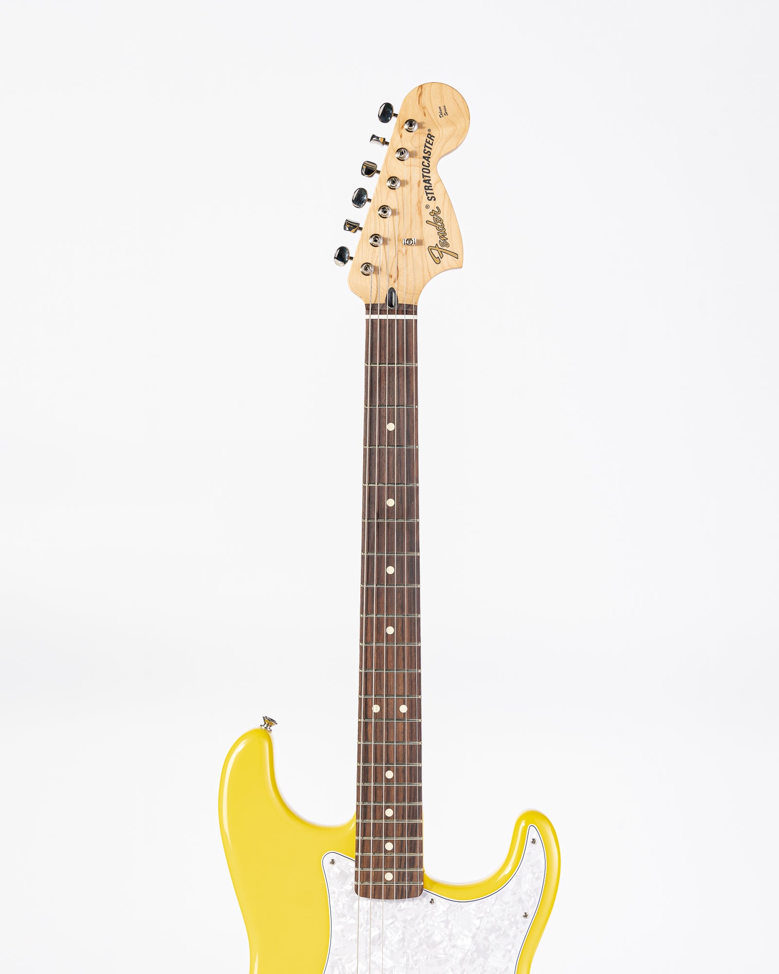 USED Fender Tom Delonge Signature Stratocaster Electric Guitar - Graffiti Yellow