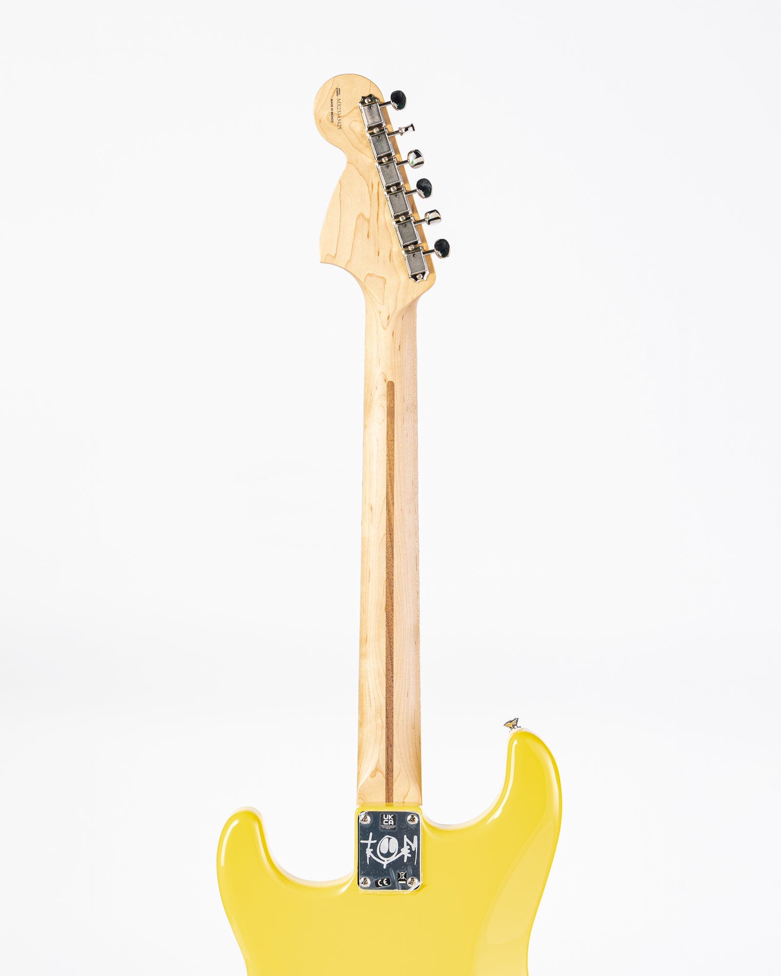 USED Fender Tom Delonge Signature Stratocaster Electric Guitar - Graffiti Yellow