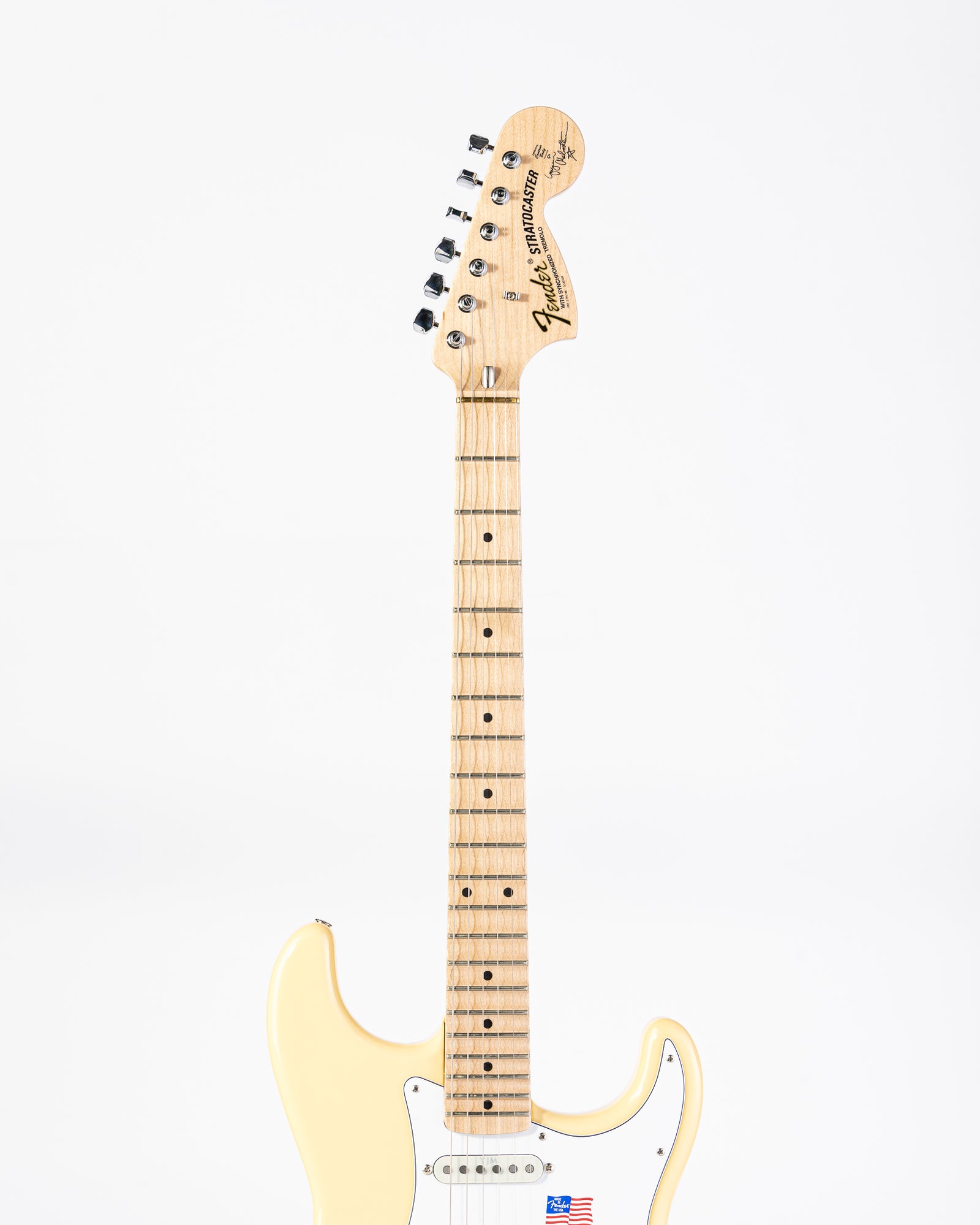 USED Fender Yngwie Malmsteen Signature Stratocaster Scalloped Maple Neck Electric Guitar- Vintage White