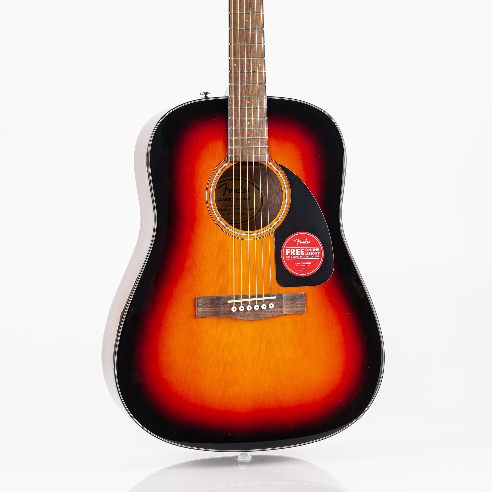Fender CD-60 V3 Acoustic Guitar - Sunburst W/Hardshell Case