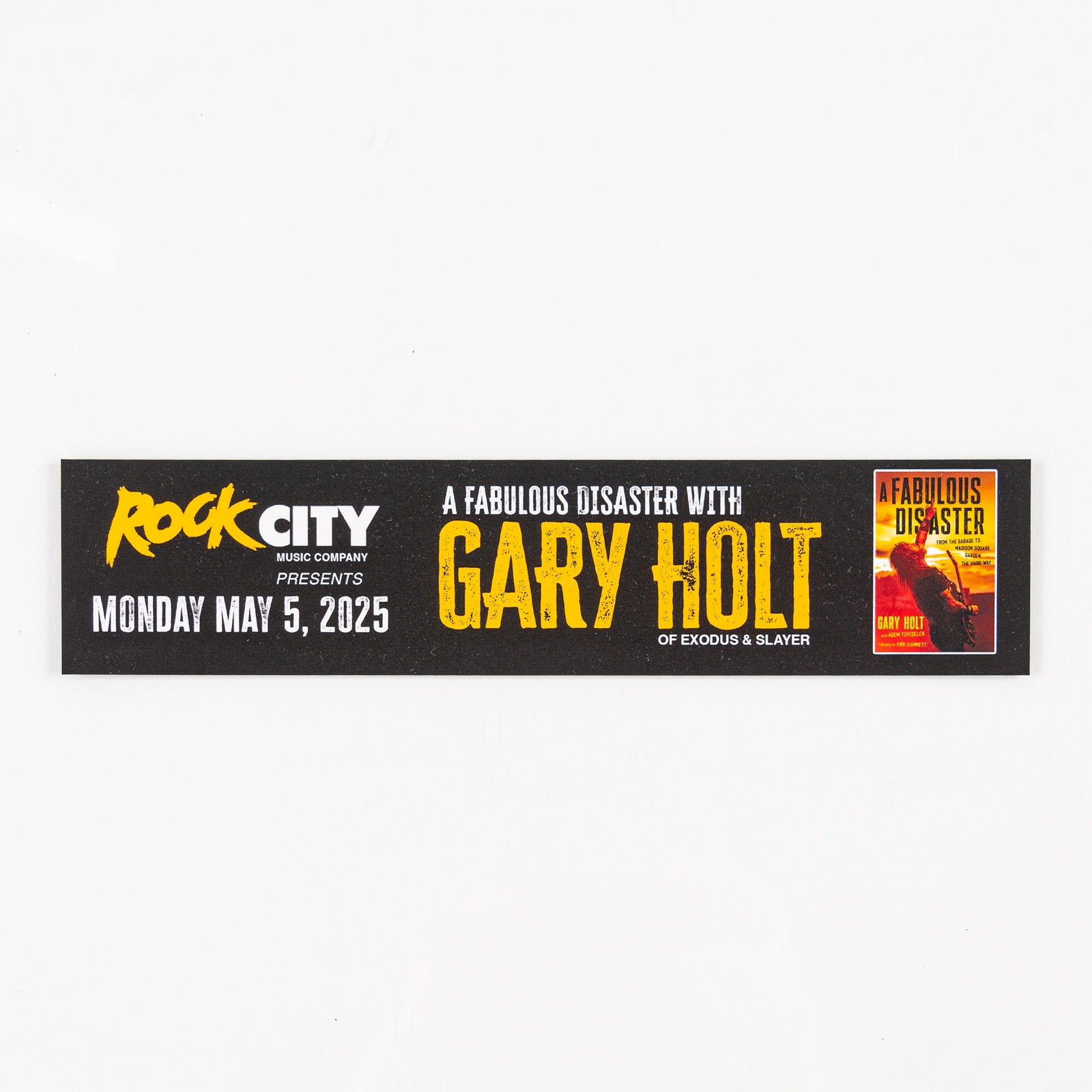 Gary Holt - A Fabulous Disaster Signed Hardcover Book with Signed Event Poster and Bookmark