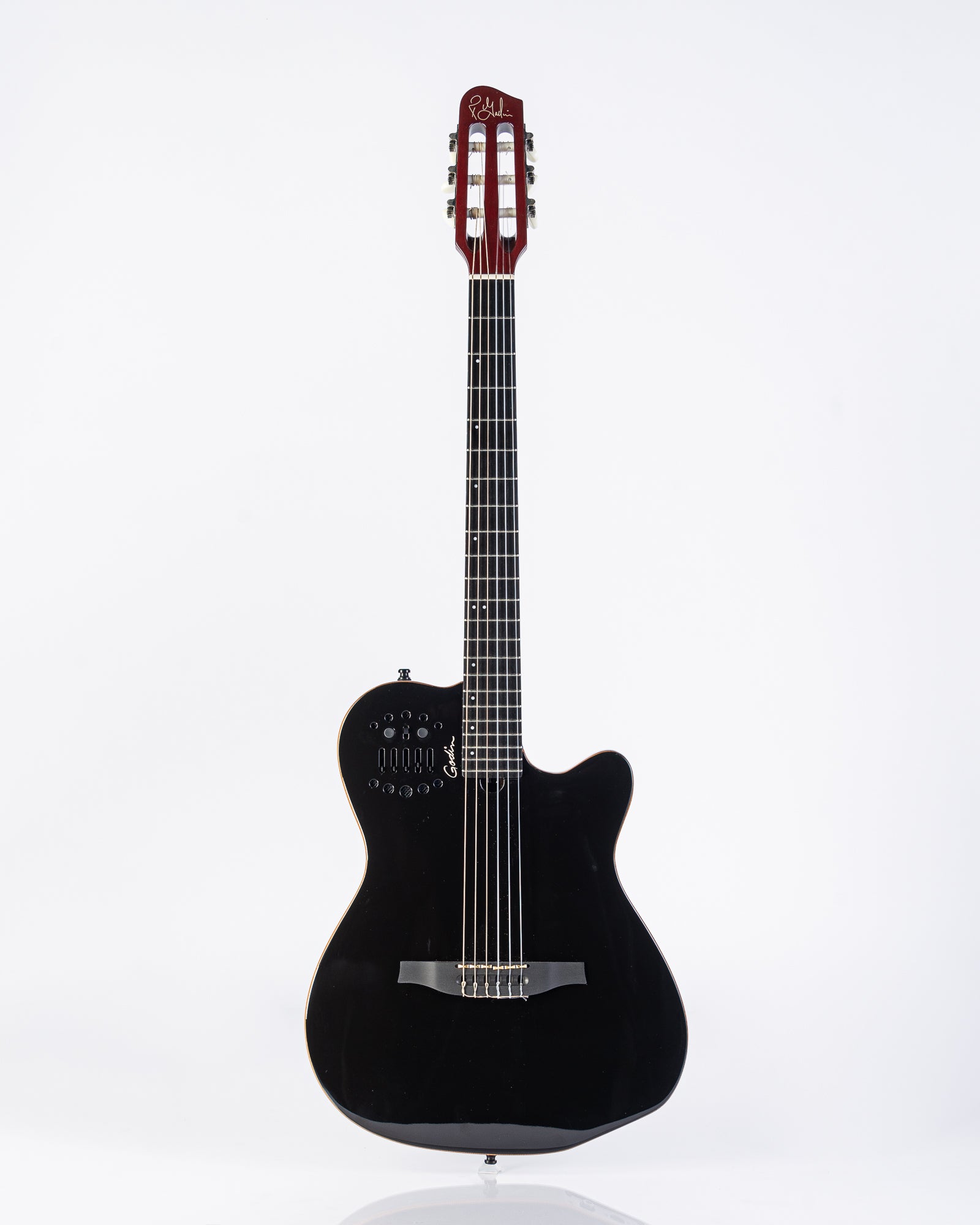 USED Godin ACS Slim Nylon HG - Black W/Hardshell Case