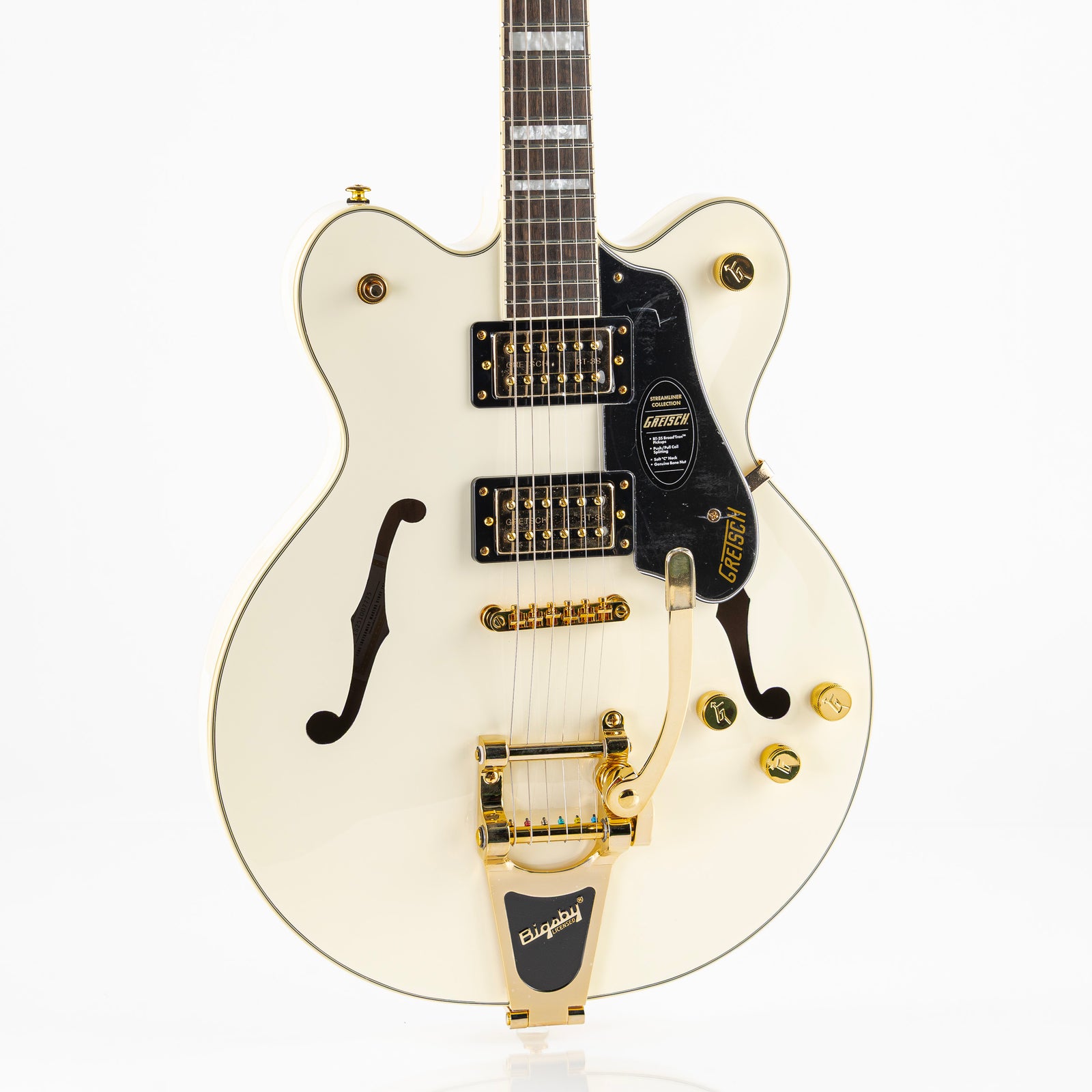 Gretsch G2622TG Streamliner Center Block Double-Cut with Bigsby Electric Guitar - Vintage White