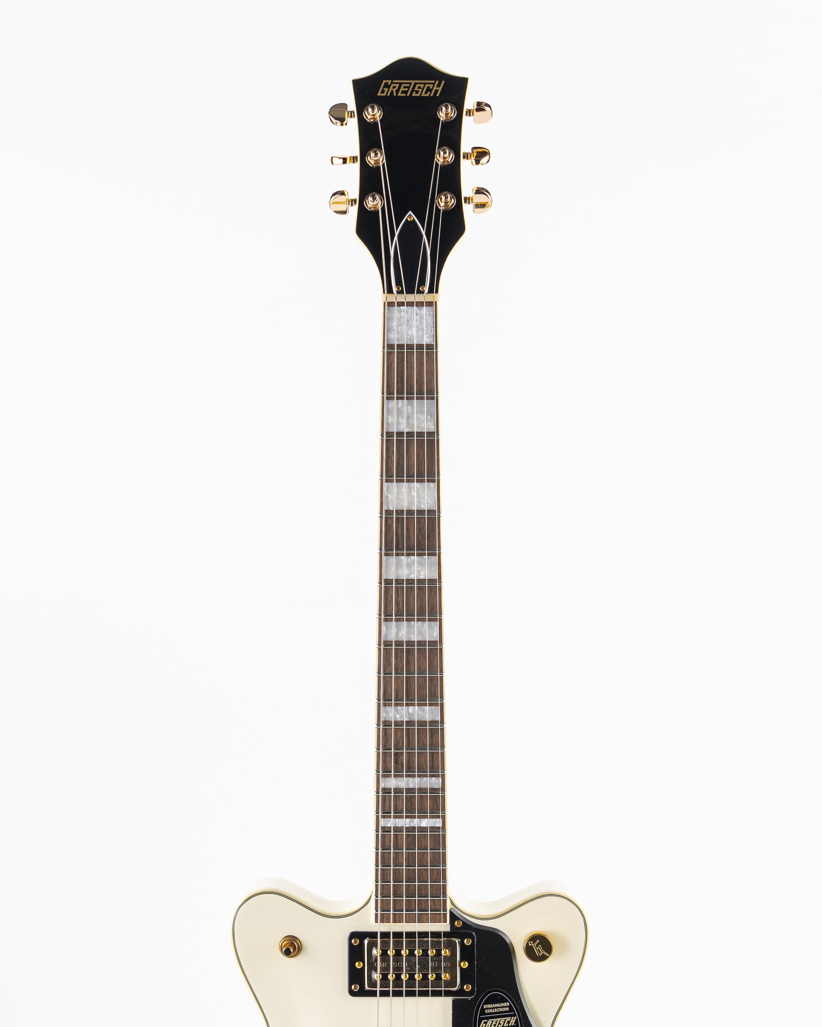 Gretsch G2655TG Streamliner Center Block Jr. Double-Cut with Bigsby Electric Guitar - Vintage White