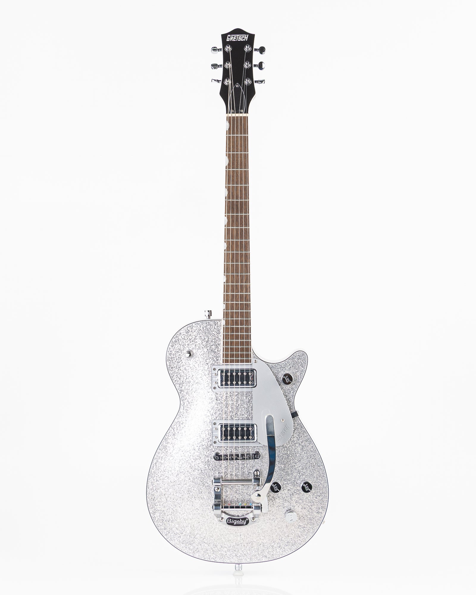 Gretsch G5230T Electromatic Sparkle Jet FT Single-Cut with Bigsby Electric Guitar - Silver Sparkle