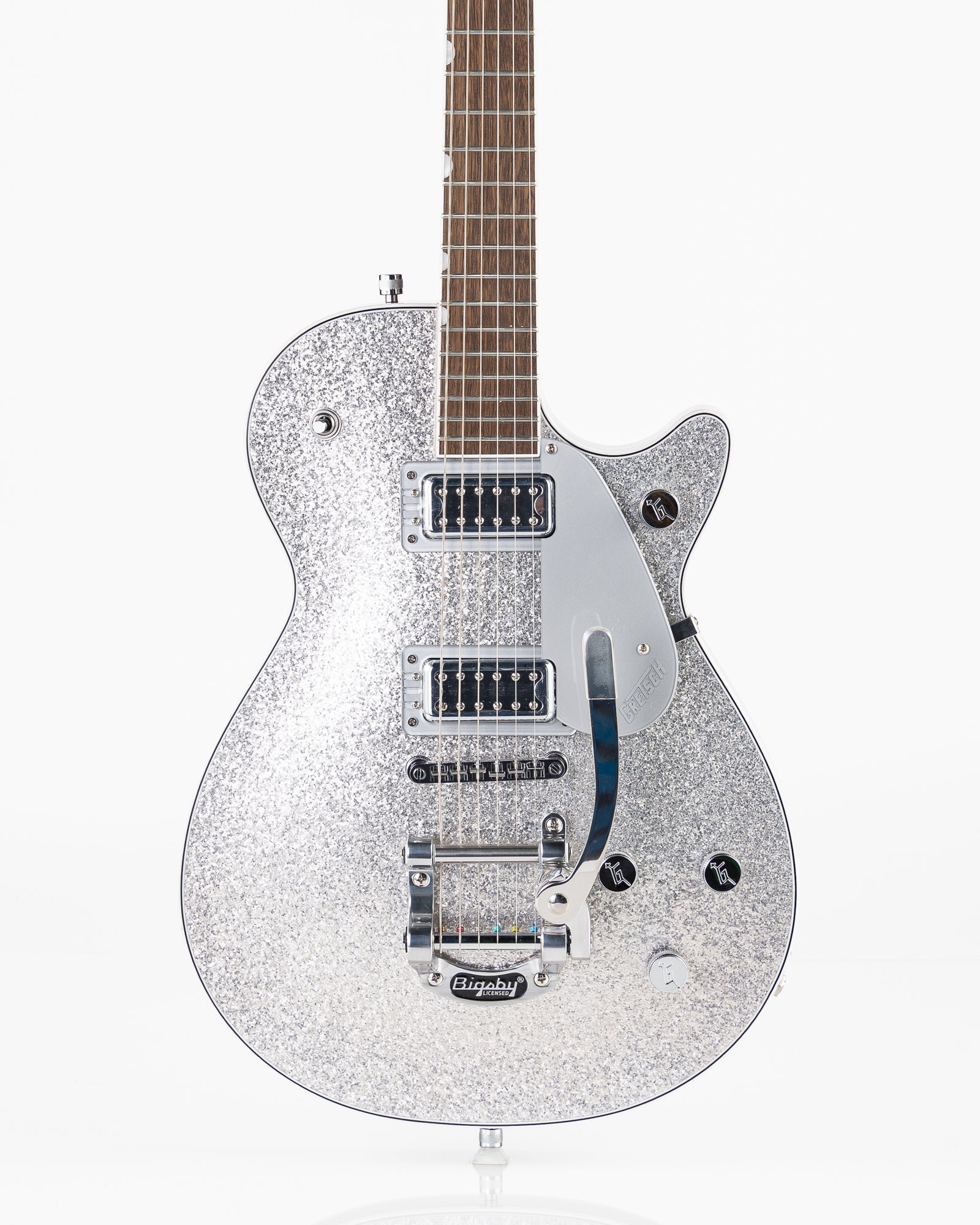 Gretsch G5230T Electromatic Sparkle Jet FT Single-Cut with Bigsby Electric Guitar - Silver Sparkle