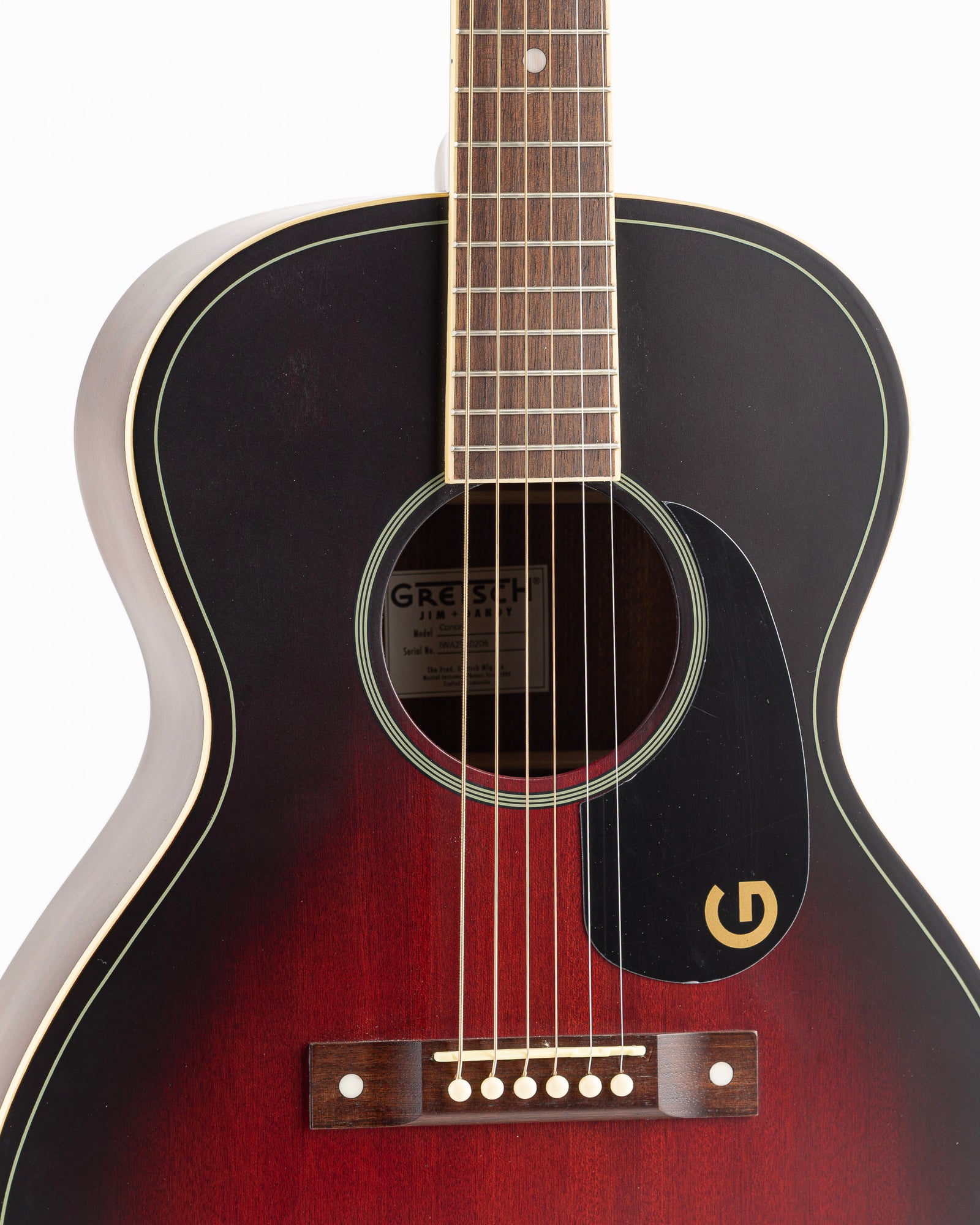 Gretsch Jim Dandy Concert Acoustic Guitar - Deep Cherry Burst