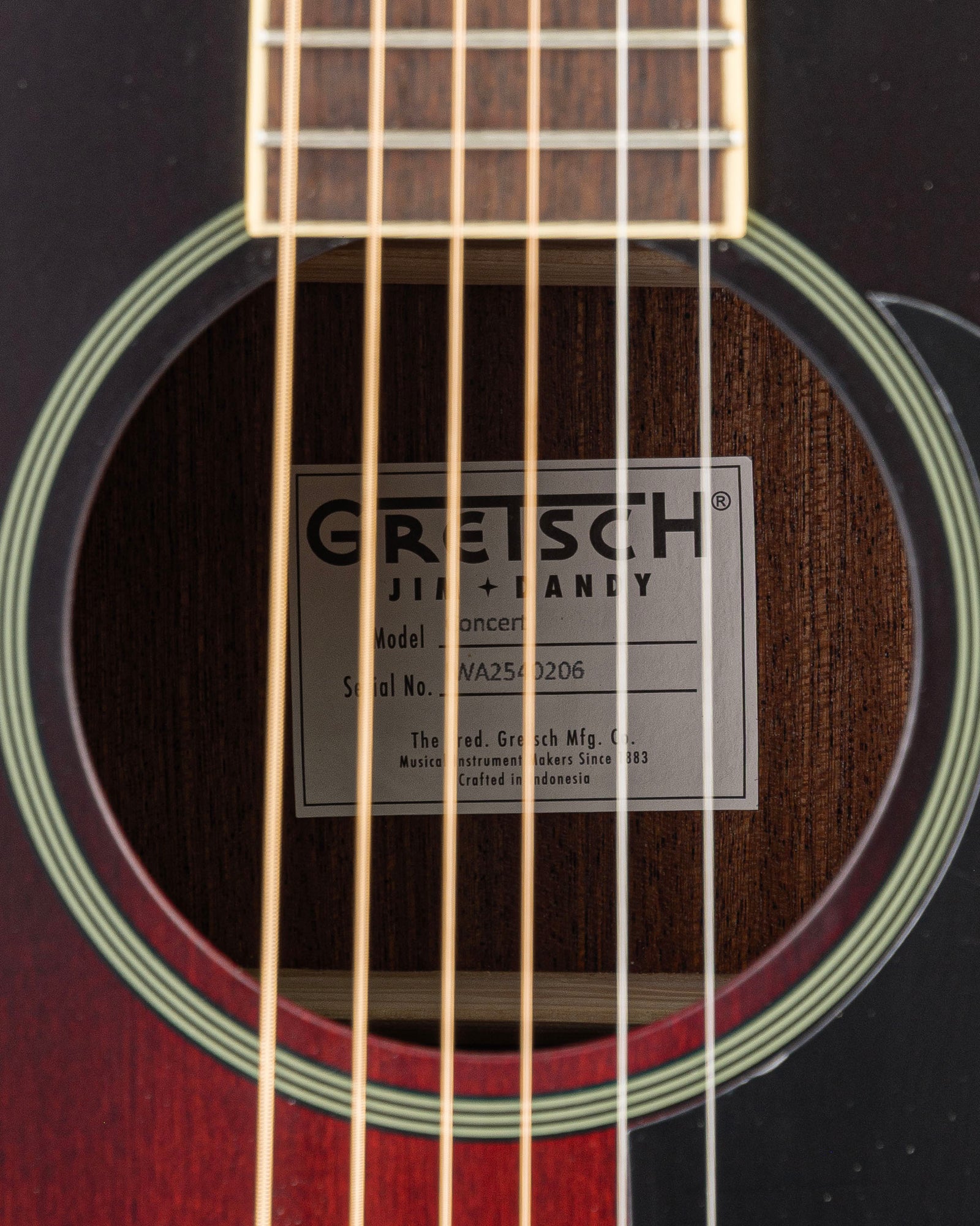 Gretsch Jim Dandy Concert Acoustic Guitar - Deep Cherry Burst