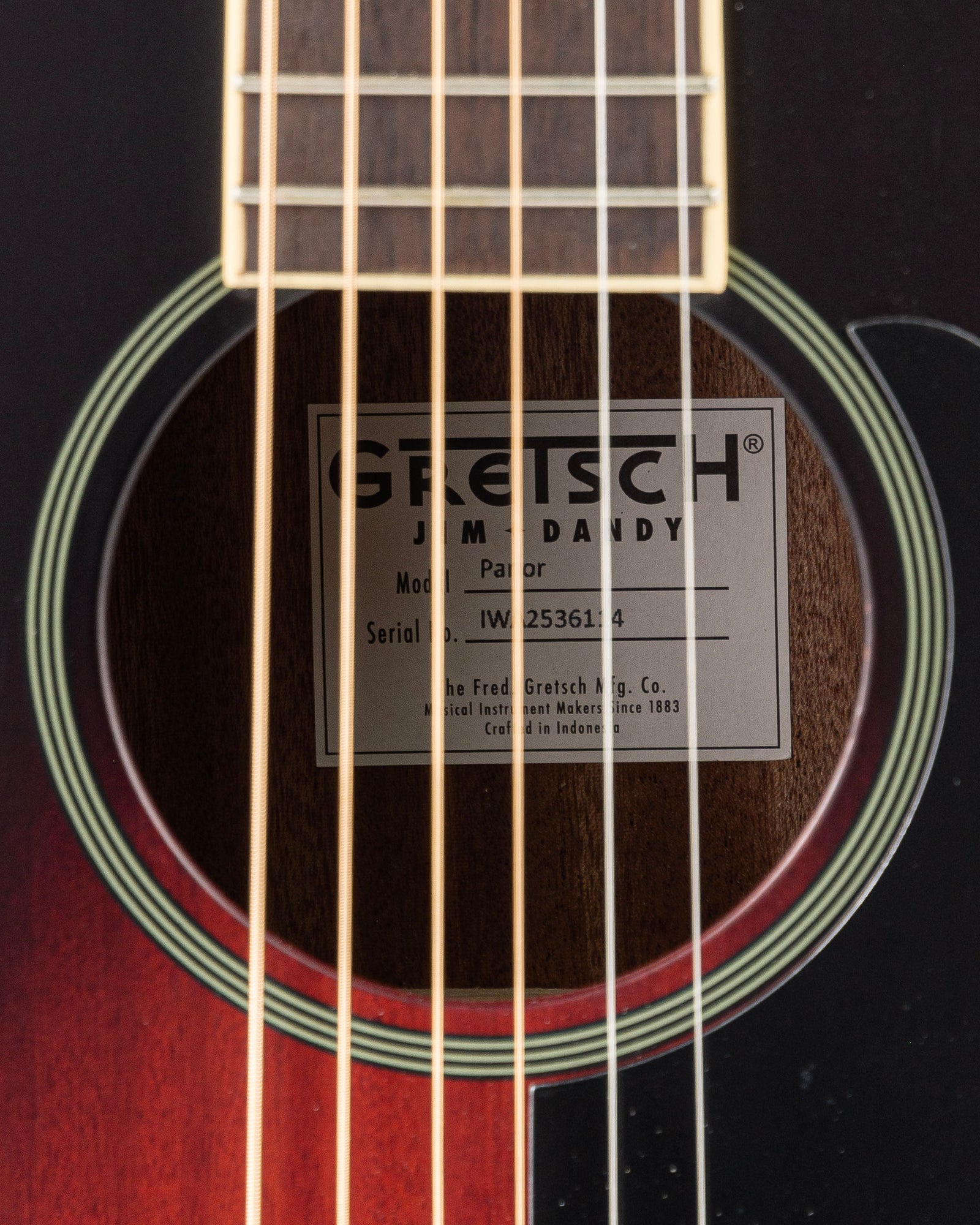 Gretsch Jim Dandy Parlor Acoustic Guitar - Deep Cherry Burst