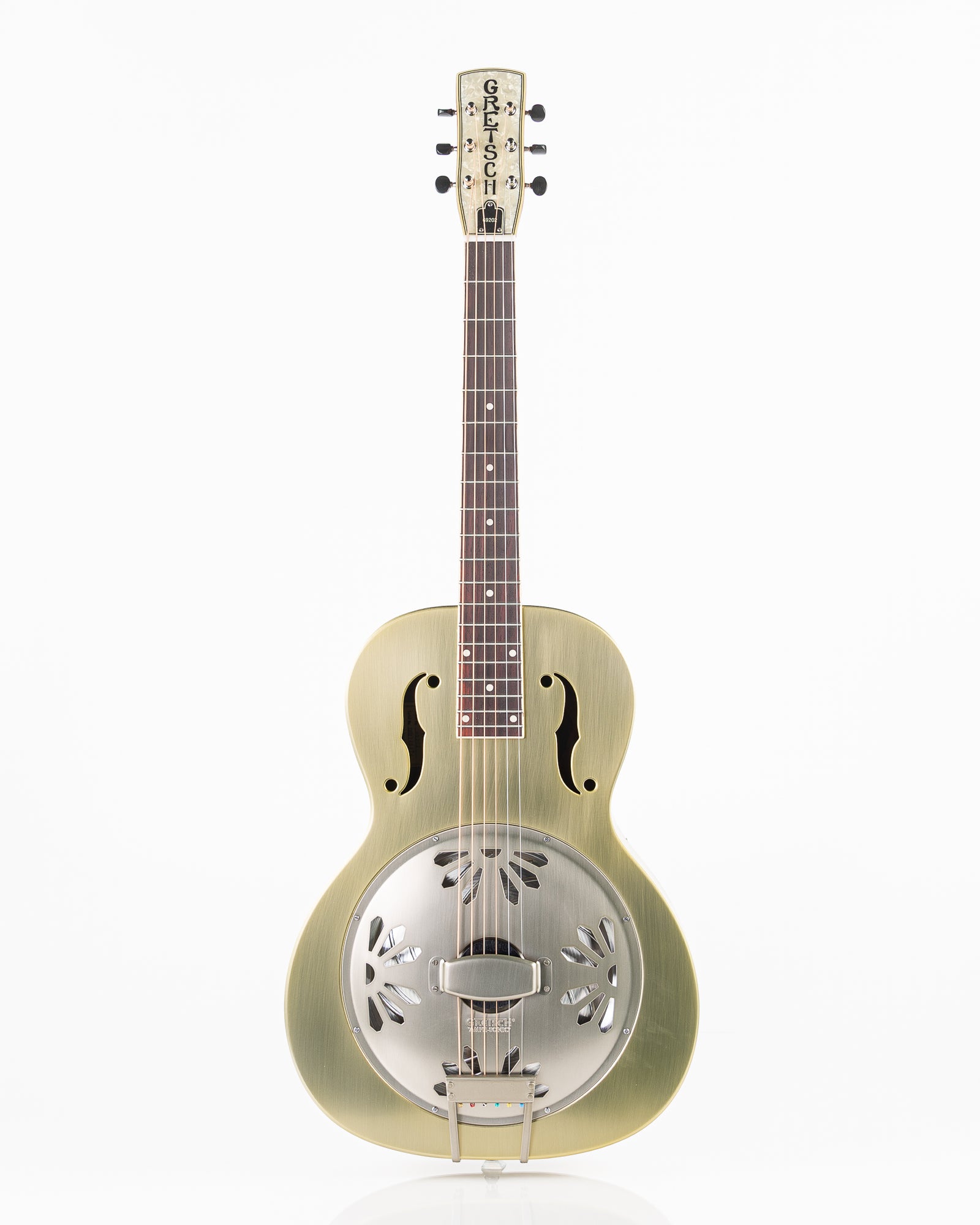 Gretsch G9202 Honey Dipper Special Round-Neck Brass Body Resonator Guitar - Bell Bronze