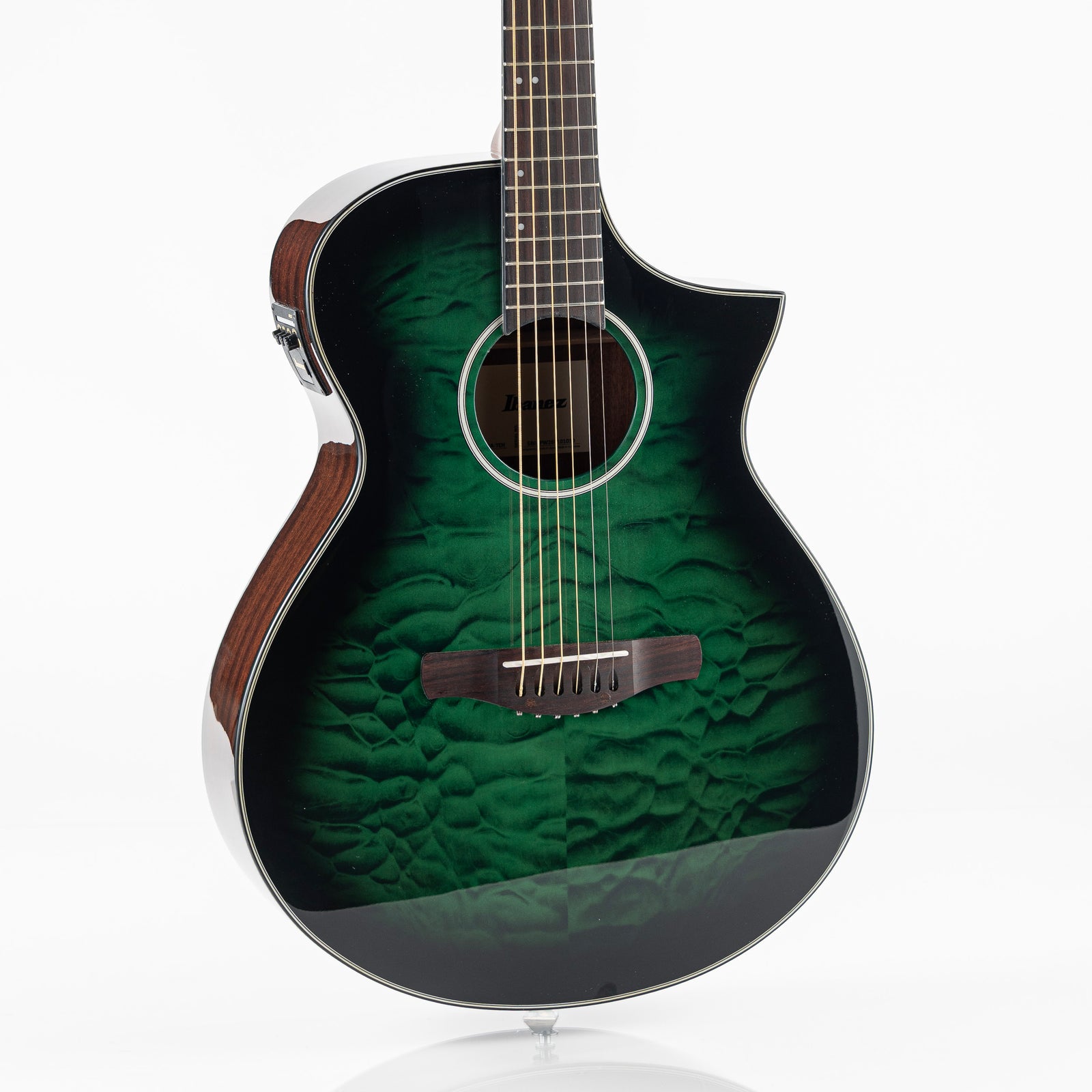 Ibanez AEWC16Q Acoustic Electric Guitar - Transparent Emerald Sunburst