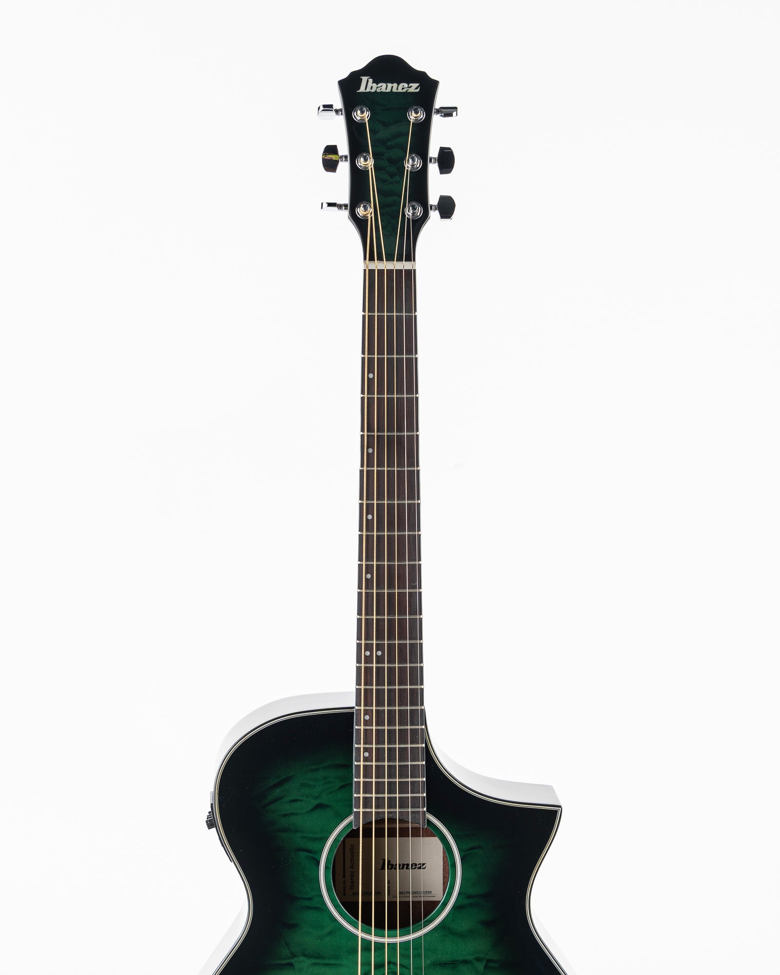 Ibanez AEWC16Q Acoustic Electric Guitar - Transparent Emerald Sunburst