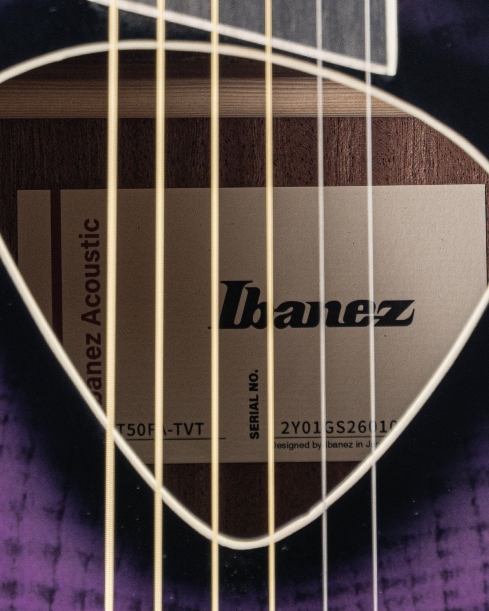 Ibanez ALT50FA Altstar Acoustic Electric Guitar - Transparent Violet Sunburst