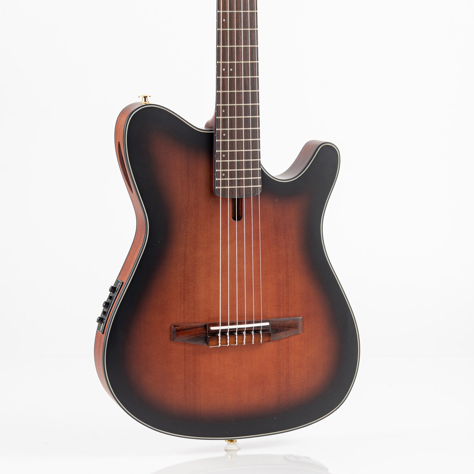 Ibanez FRH10N Thinline Acoustic-Electric Guitar - Brown Sunburst Flat