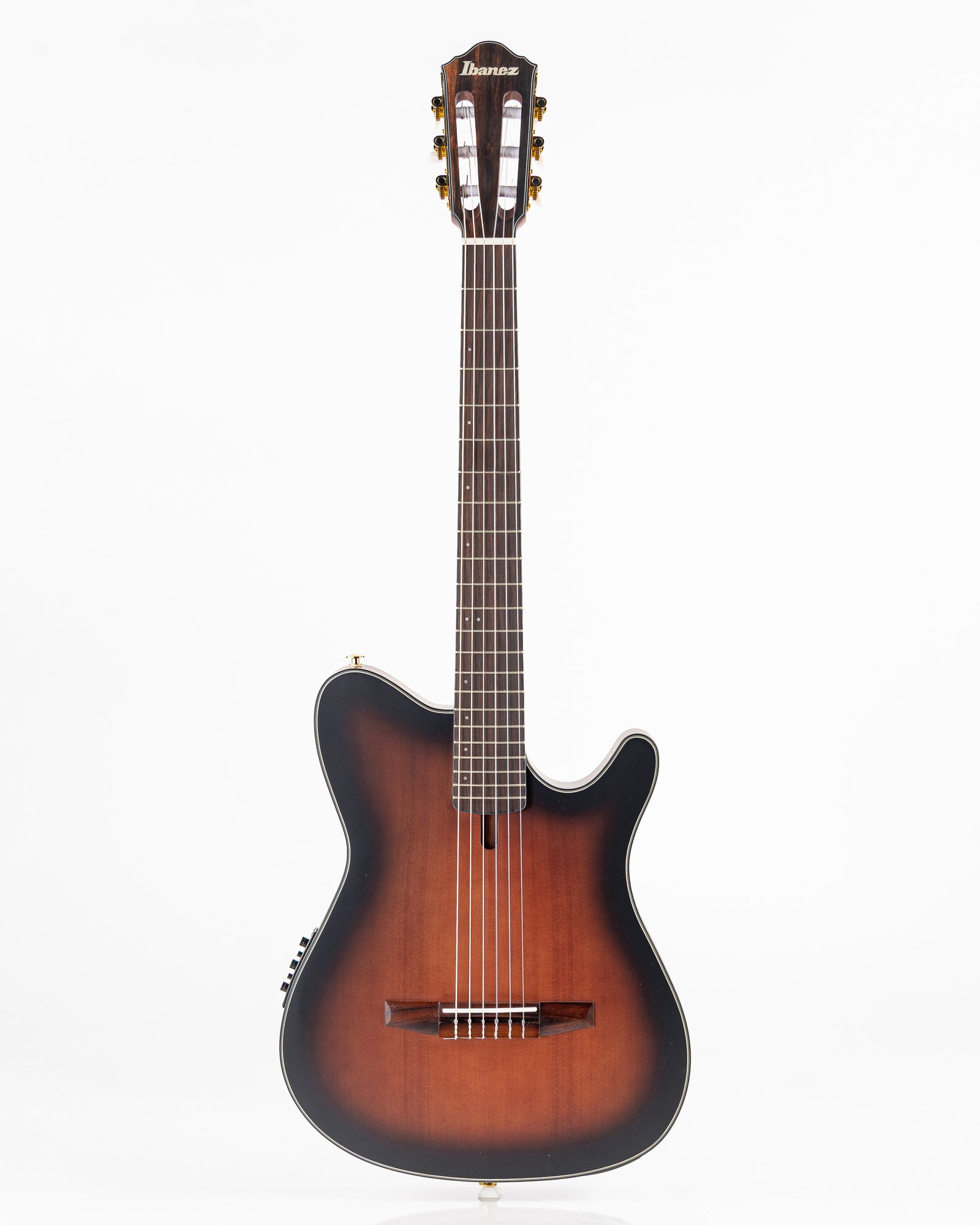 Ibanez FRH10N Thinline Acoustic-Electric Guitar - Brown Sunburst Flat