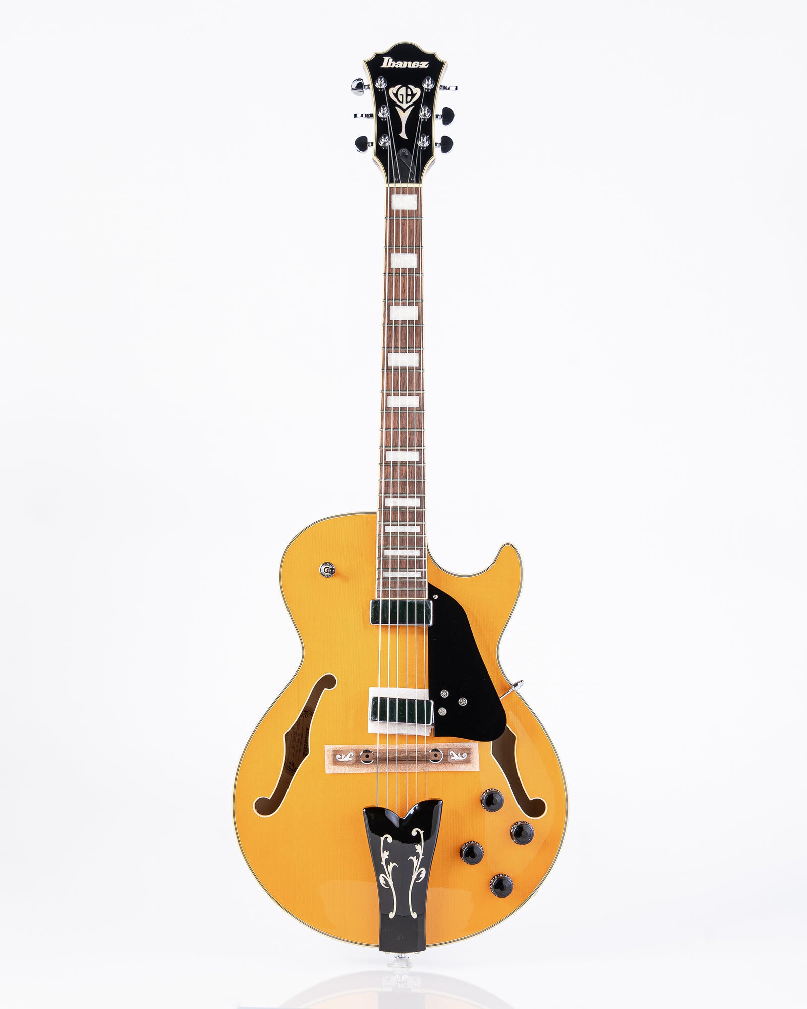 B-STOCK Ibanez George Benson GB10EM Hollowbody Electric Guitar- Antique Amber