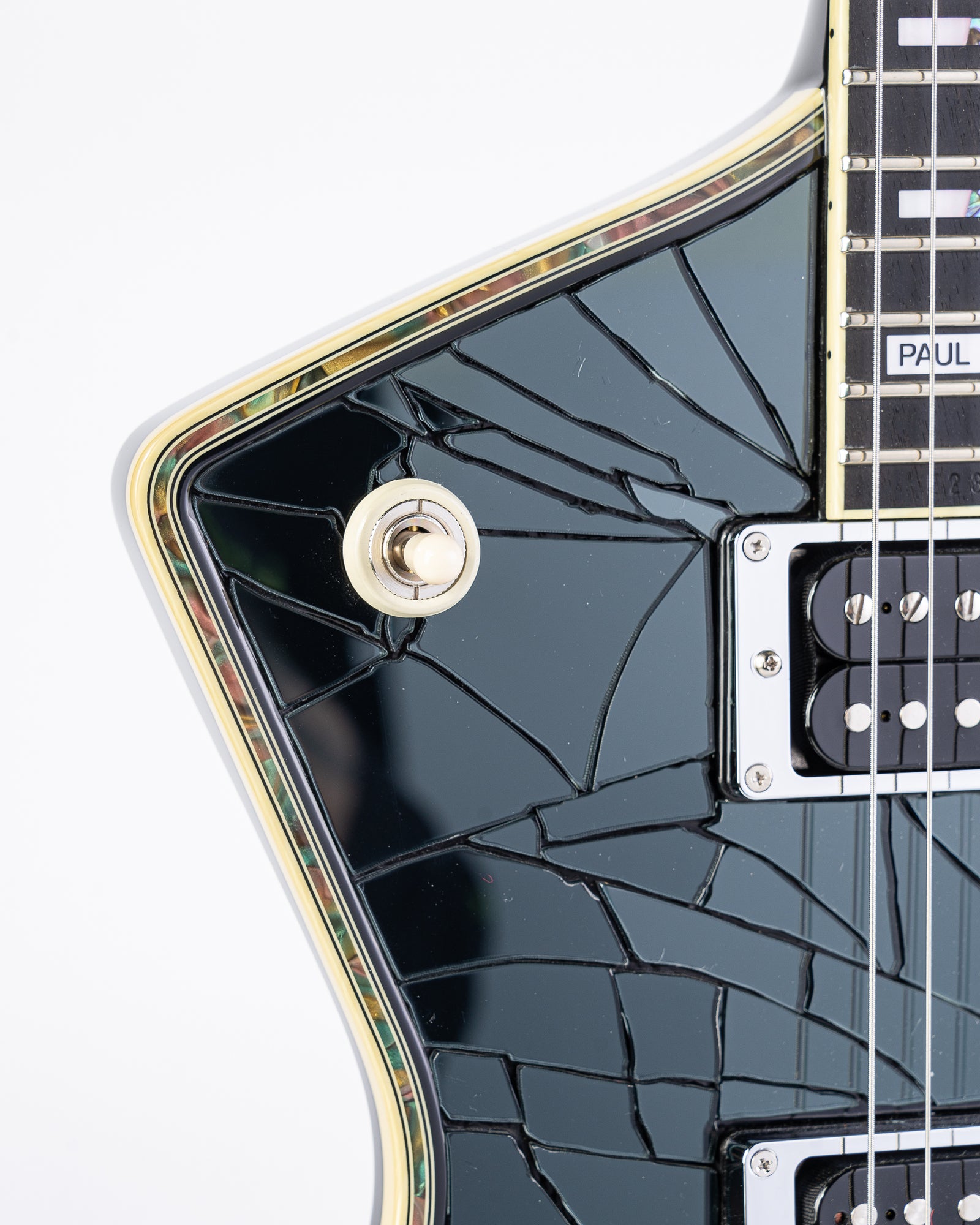 B-STOCK Ibanez Paul Stanley Signature PS3CM Iceman Electric Guitar - Black Cracked Mirror