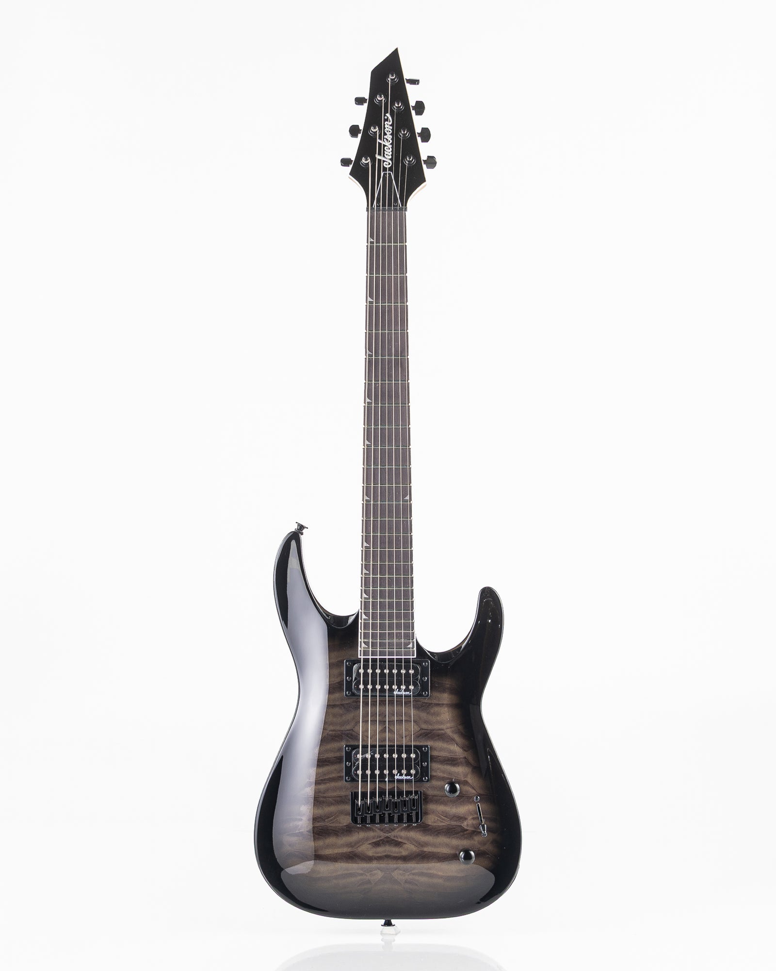 Jackson JS Series Dinky Arch Top JS22Q-7 DKA HT 7-String Electric Guitar - Translucent Black Burst