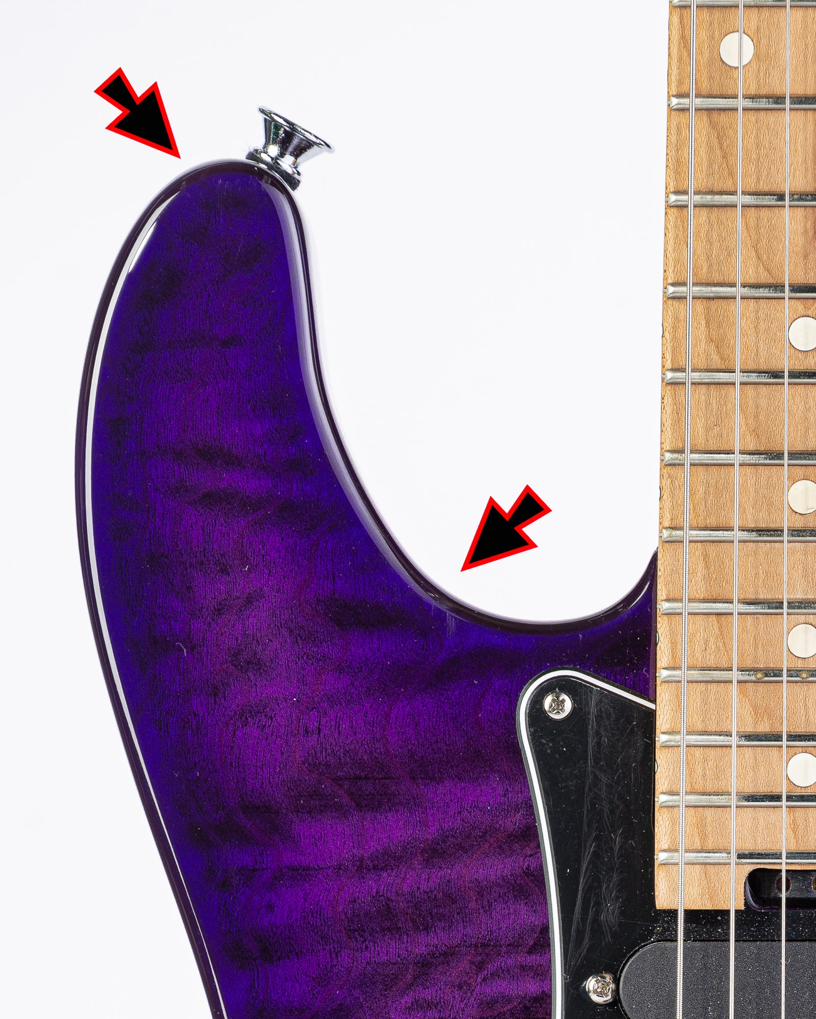 Charvel Marco Sfogli Signature Pro-Mod So-Cal Style 1 HSS FR CM QM with Caramelized Maple Fingerboard - Transparent Purple Burst