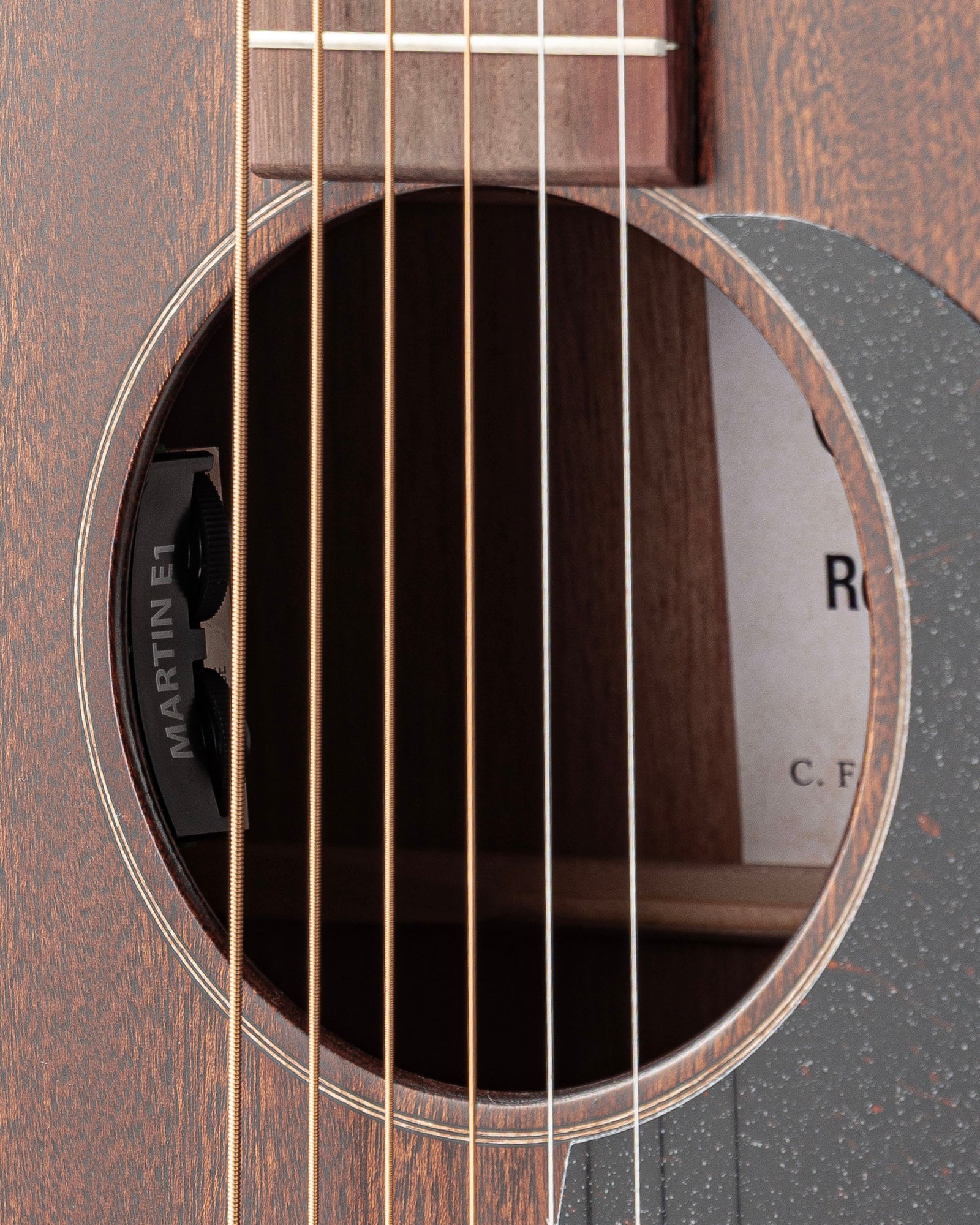 Martin D-10E Retro Sapele Road Series Dreadnought Acoustic Electric Guitar - Dark Mahogany