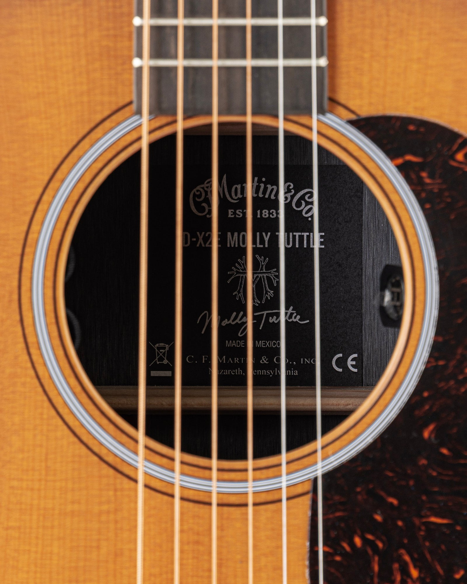 Martin D-X2E Molly Tuttle X Series Dreadnought Acoustic Electric Guitar - Vintage Sunburst