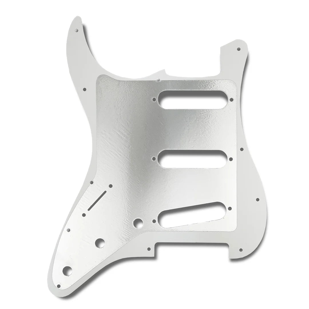 Allparts PR-3850-035 PRiMO Pickguard for Stratocaster, S-S-S Pickup Configuration - White 3-Ply (W/B/W)