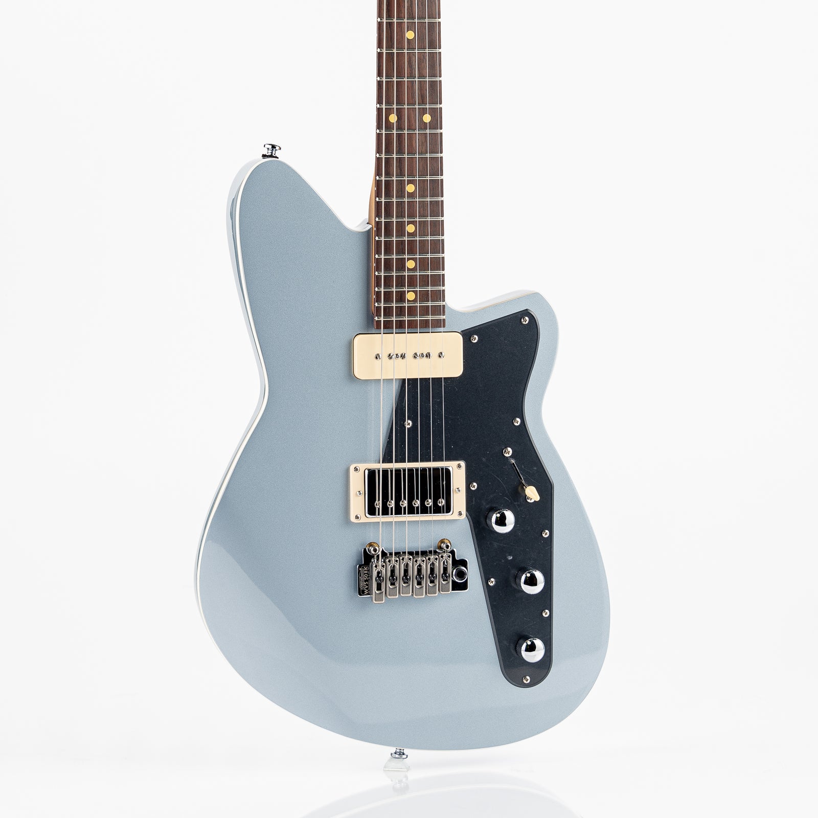 Reverend Bolt-On Series Double Agent W Electric Guitar - Metallic Silver Freeze